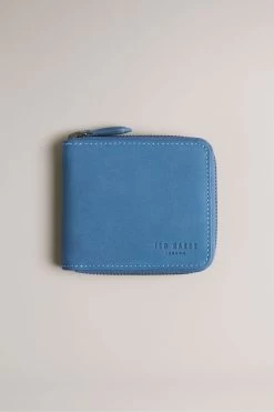 Ted Baker Blue Krolt Nubuck Ziparound Wallet