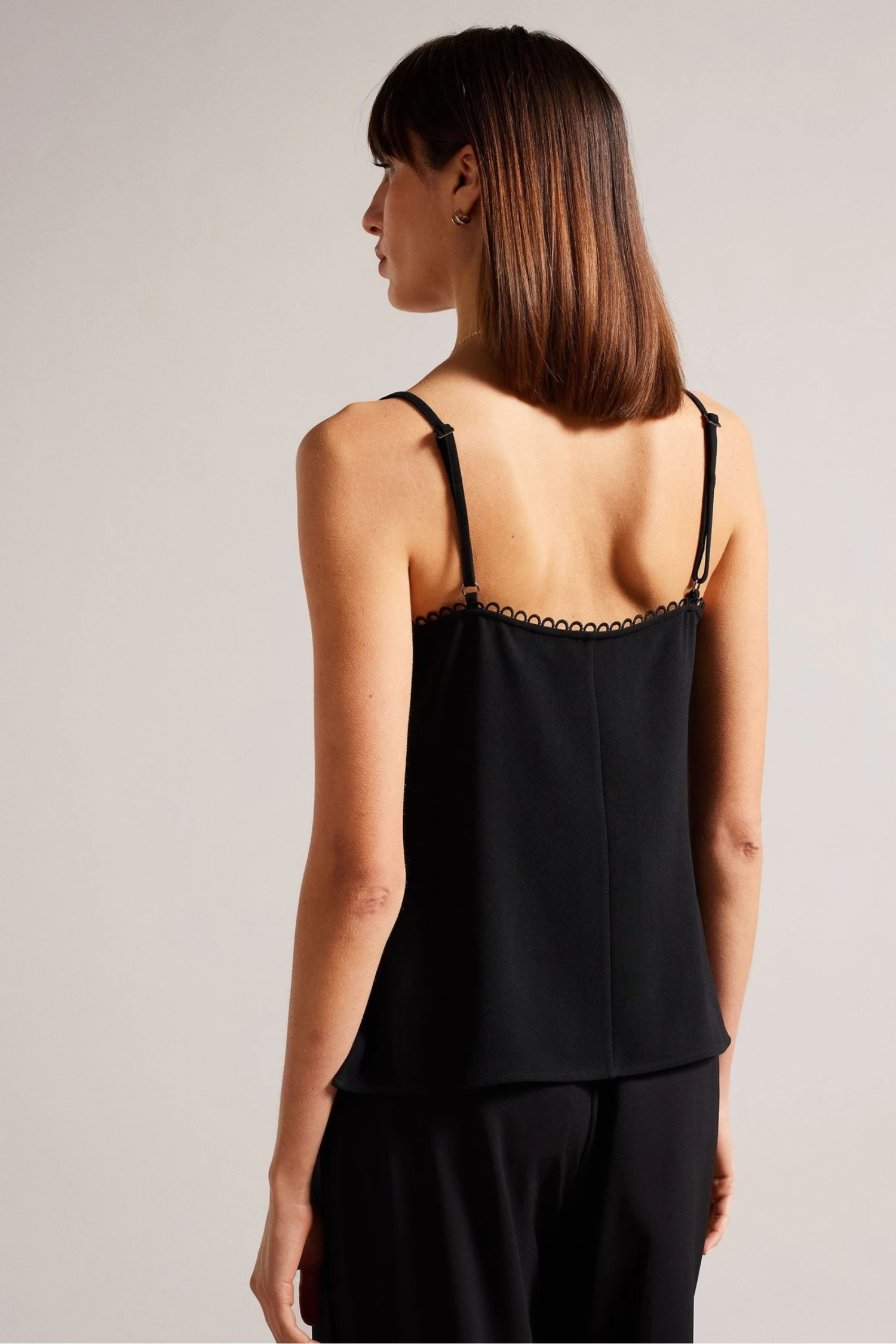 Ted Baker Andreno Black Strappy Cami With Rouleaux Trims - Image 2