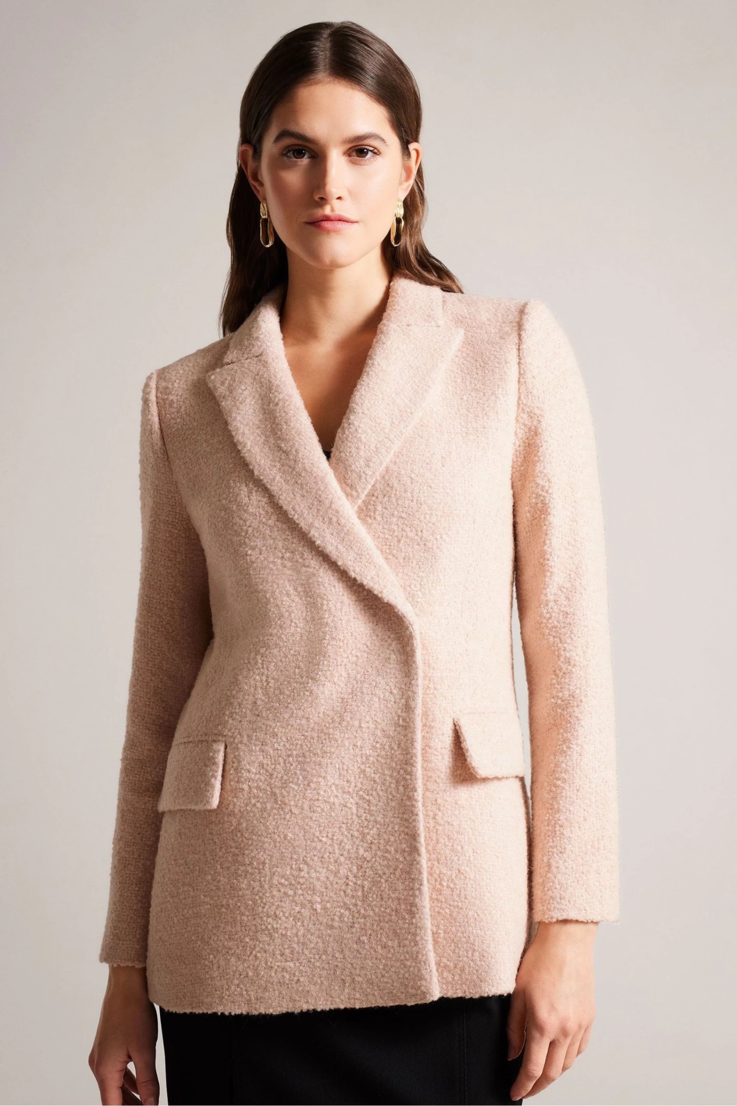 Ted Baker Oversized Pink Double Breasted Blazer Coat - Image 2