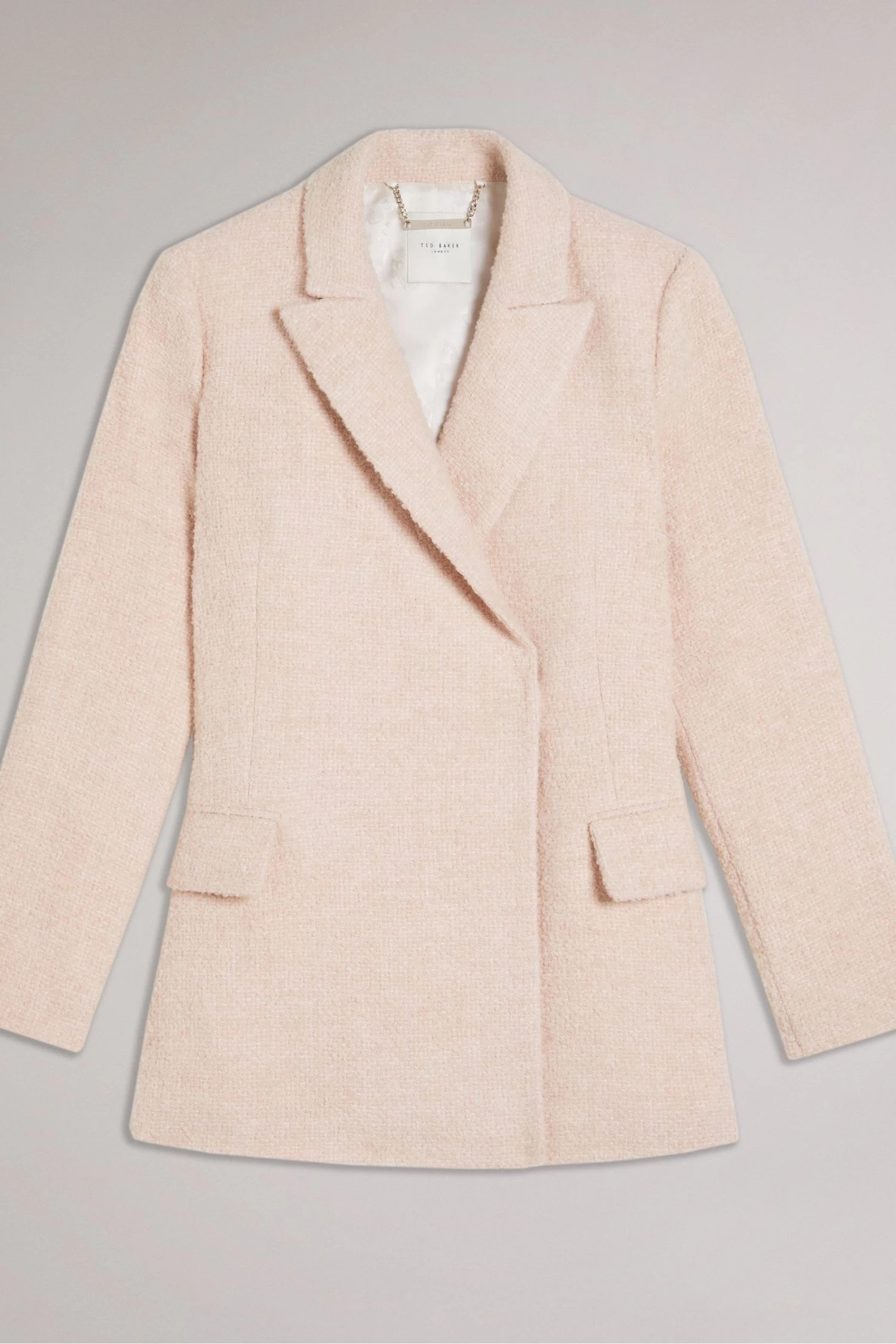 Ted Baker Oversized Pink Double Breasted Blazer Coat - Image 6