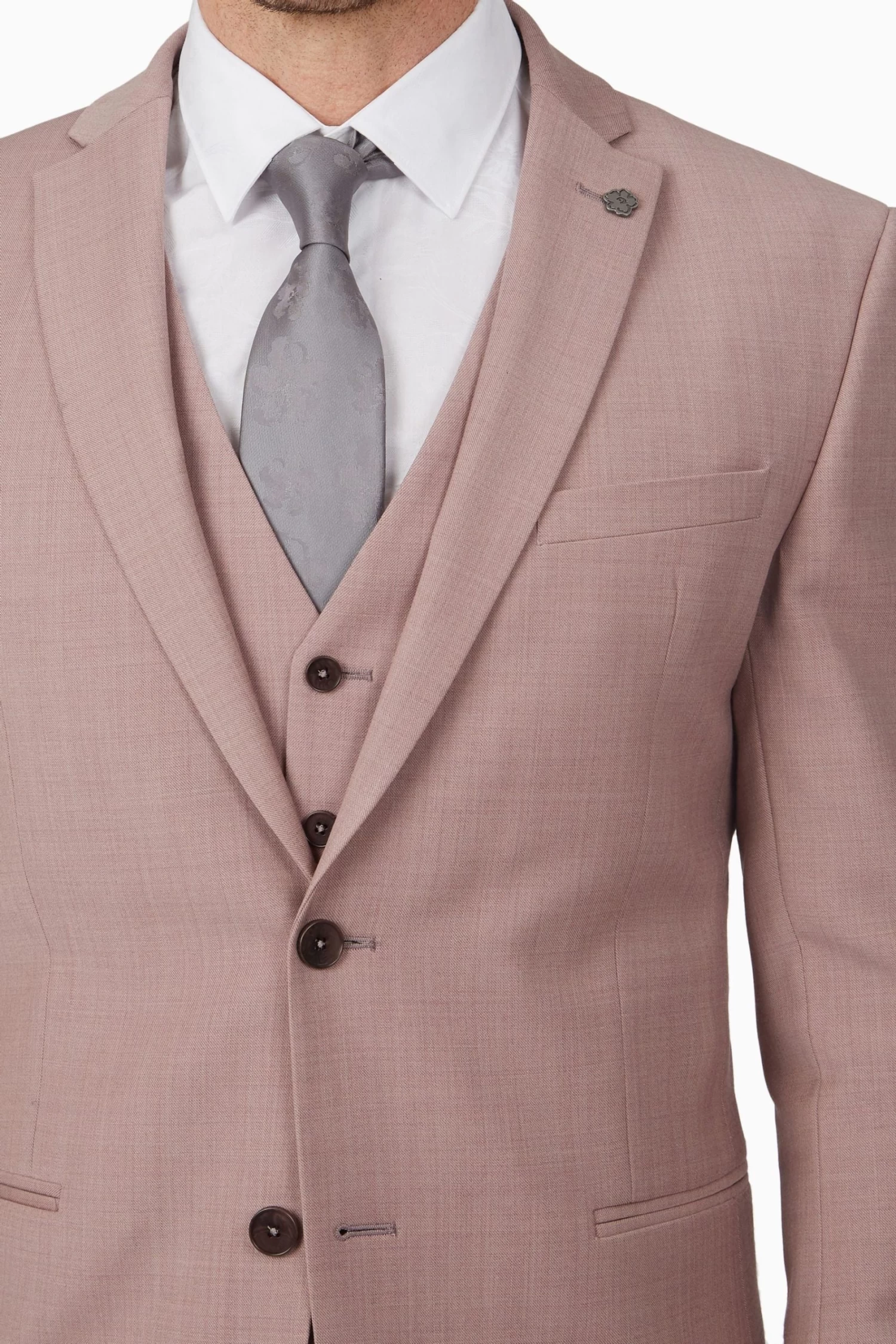 Ted Baker Pink Sharkskin Slim Suit Jacket - Image 4