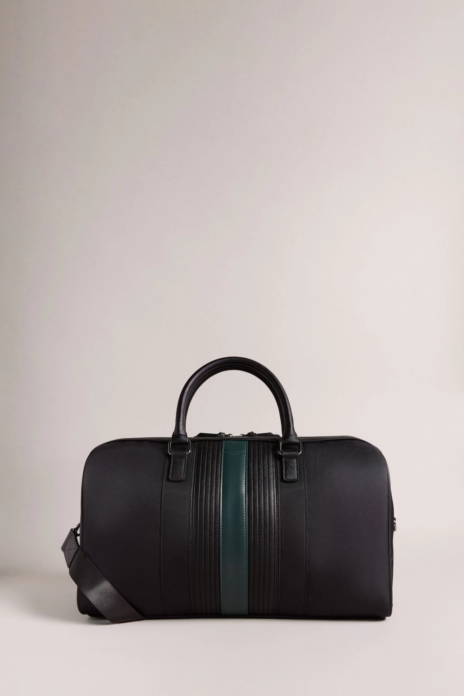Ted Baker Rucks Black Core Twill Pu Striped Holdall