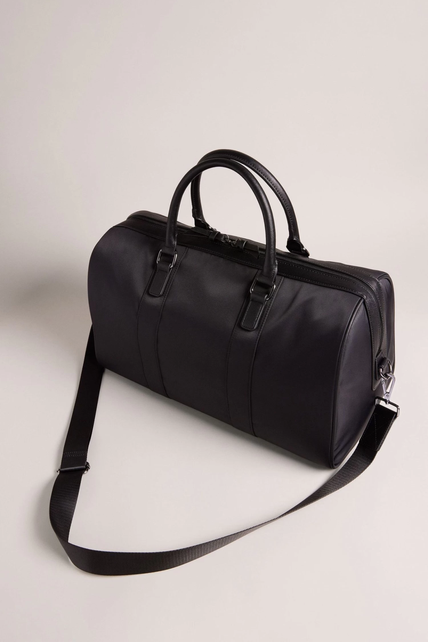 Ted Baker Rucks Black Core Twill Pu Striped Holdall - Image 2