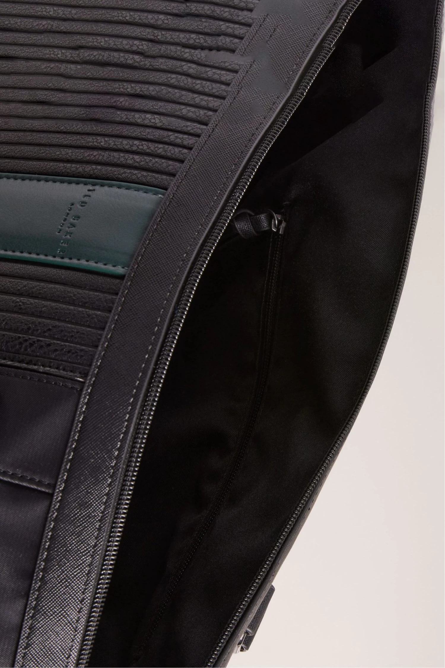 Ted Baker Rucks Black Core Twill Pu Striped Holdall - Image 4