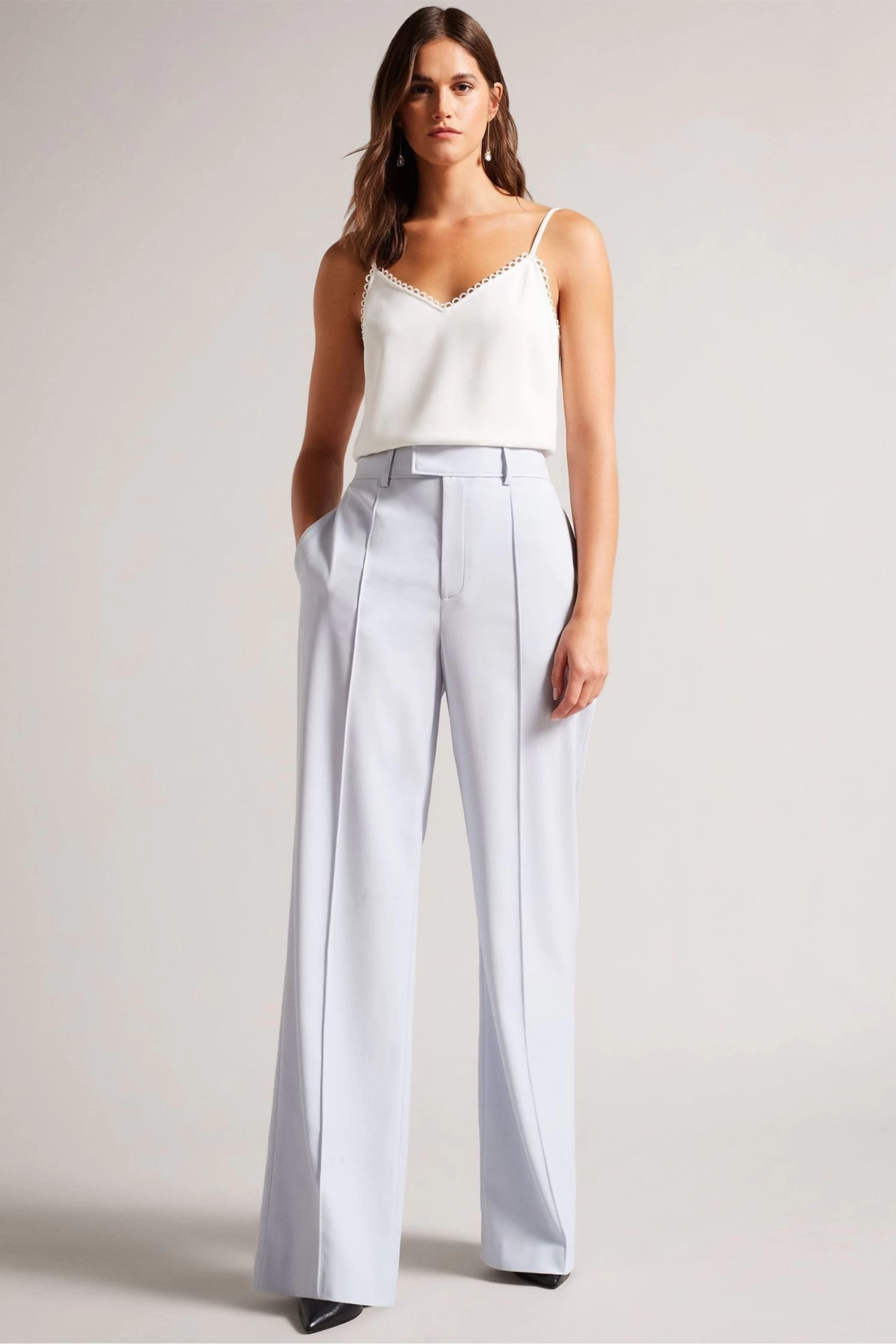 Ted Baker Andreno White Strappy Cami With Rouleaux Trims - Image 3