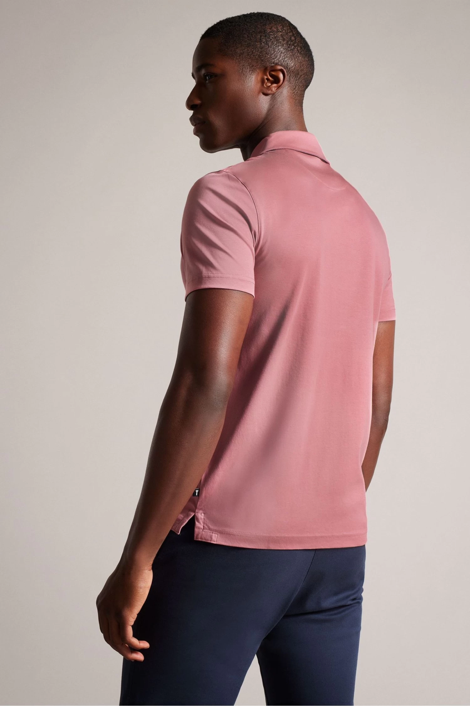 Ted Baker Pink Zeiter Short Sleeved Slim Soft Touch Polo Shirt - Image 2