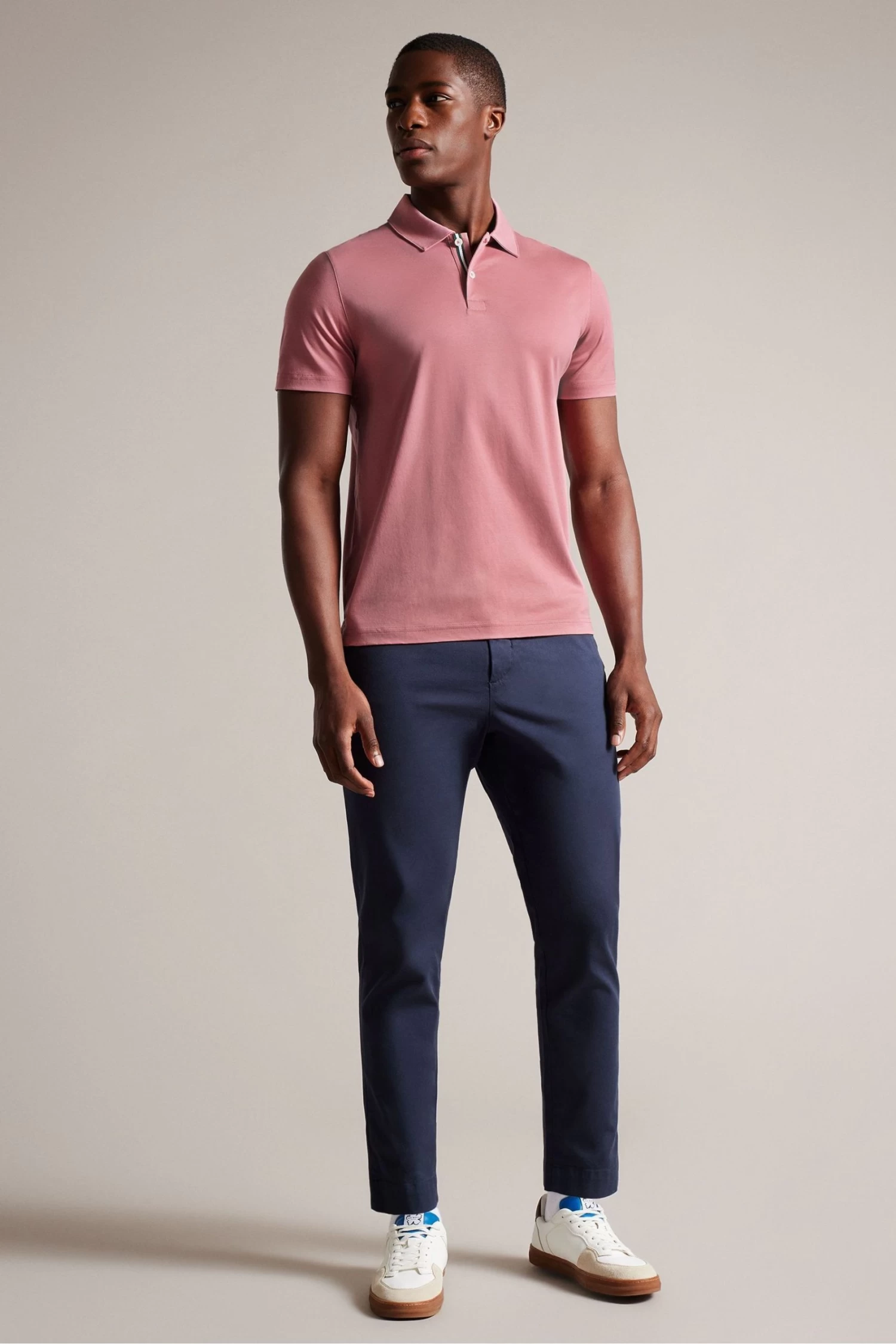 Ted Baker Pink Zeiter Short Sleeved Slim Soft Touch Polo Shirt - Image 3