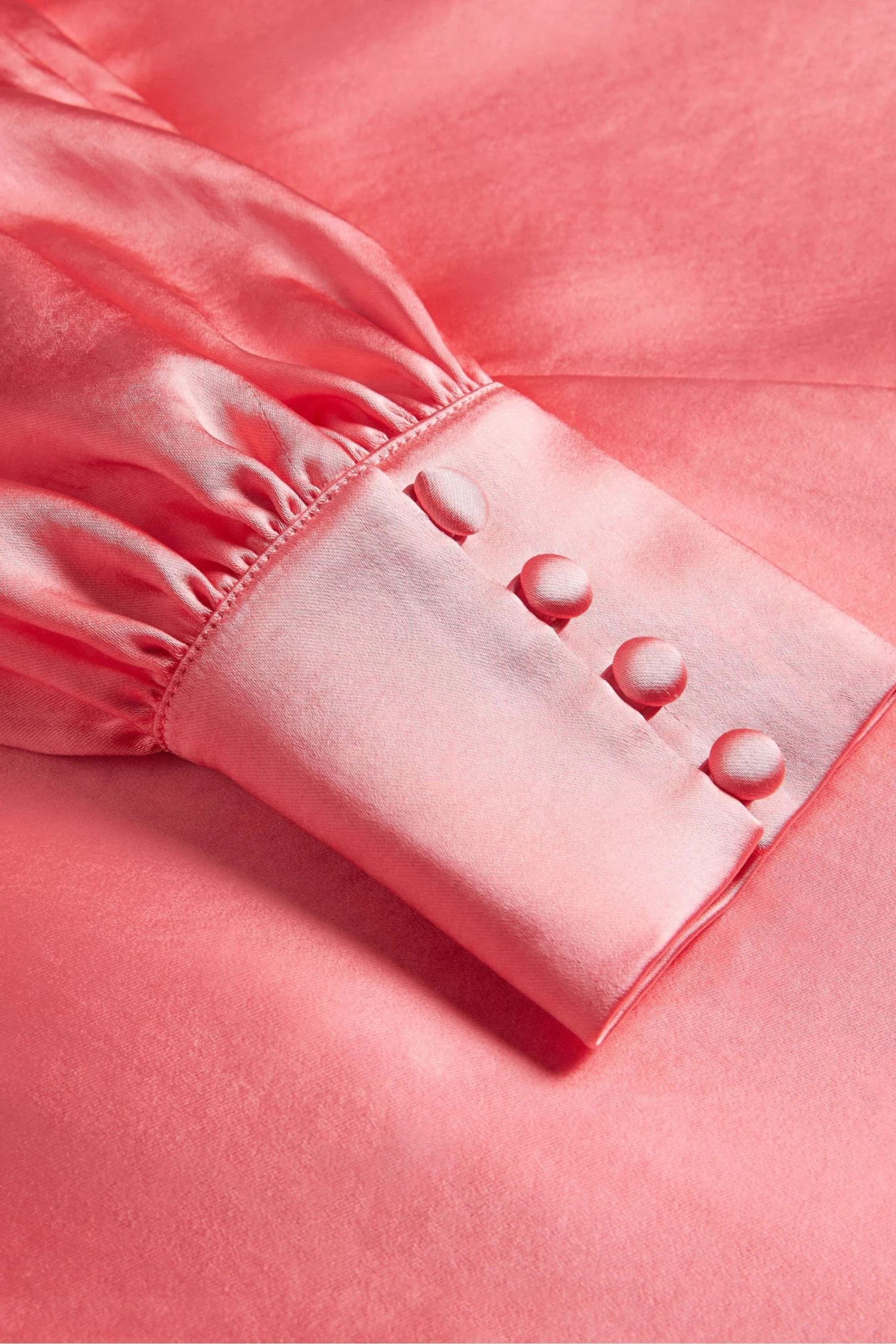 Ted Baker Pink Daniia Coral Waisted Midi Dress With Blouson Sleeve - Image 5