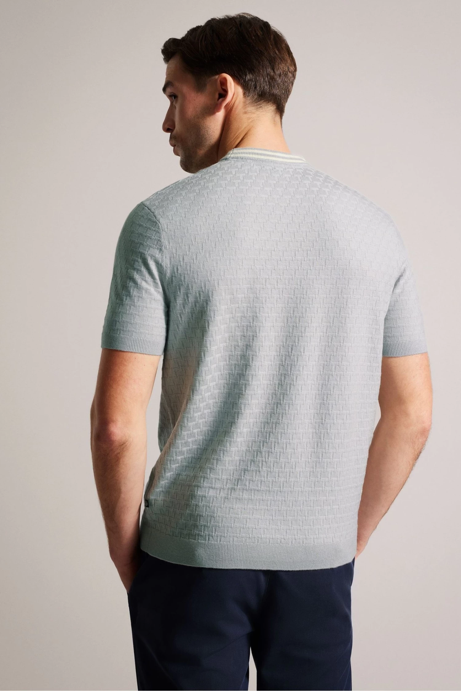 Ted Baker Grey Hanam Short Sleeved Regular T-Stitched T-Shirt - Image 2