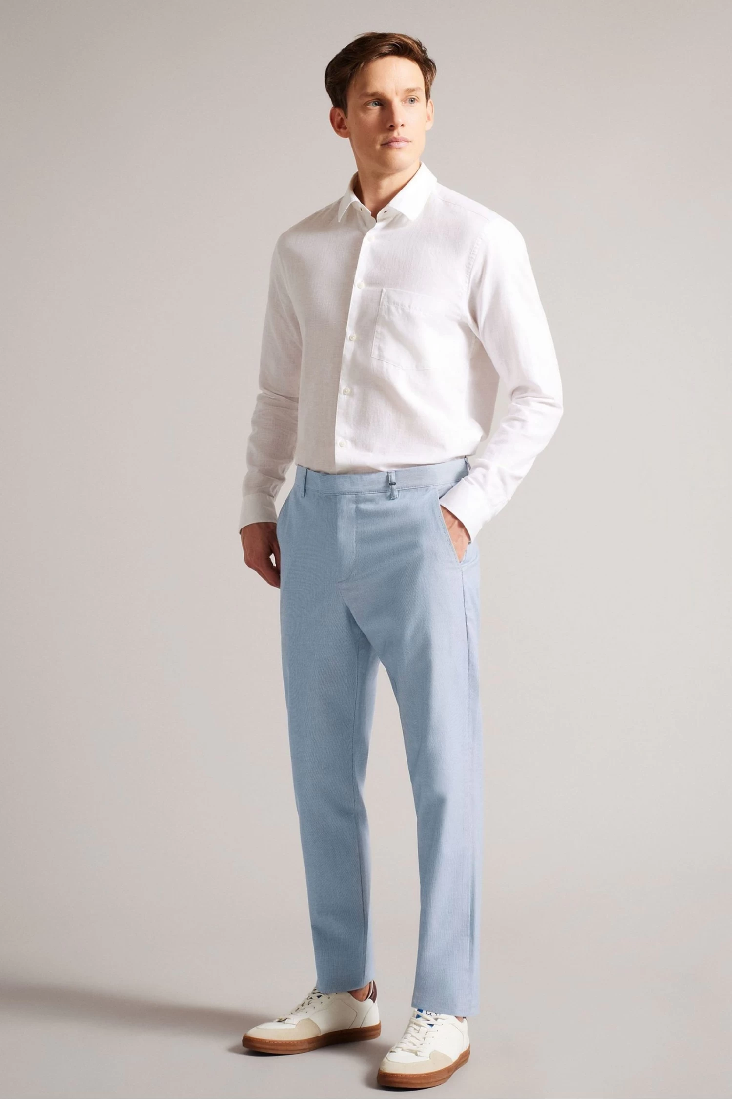 Ted Baker Slim Fit Blue Portmay Irvine Trousers - Image 3