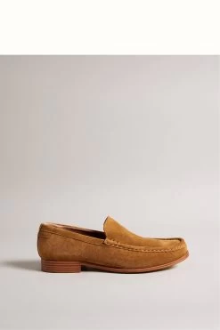 Ted Baker Natural Labis Suede Formal Penny Loafers