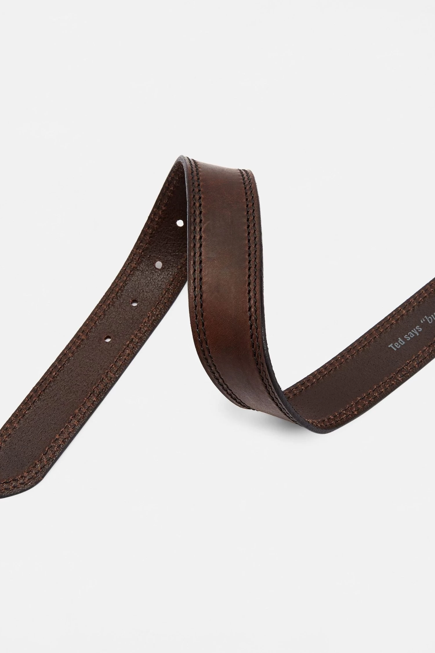 Ted Baker Brown Crikitt Cricket Stitch Belt - Image 3
