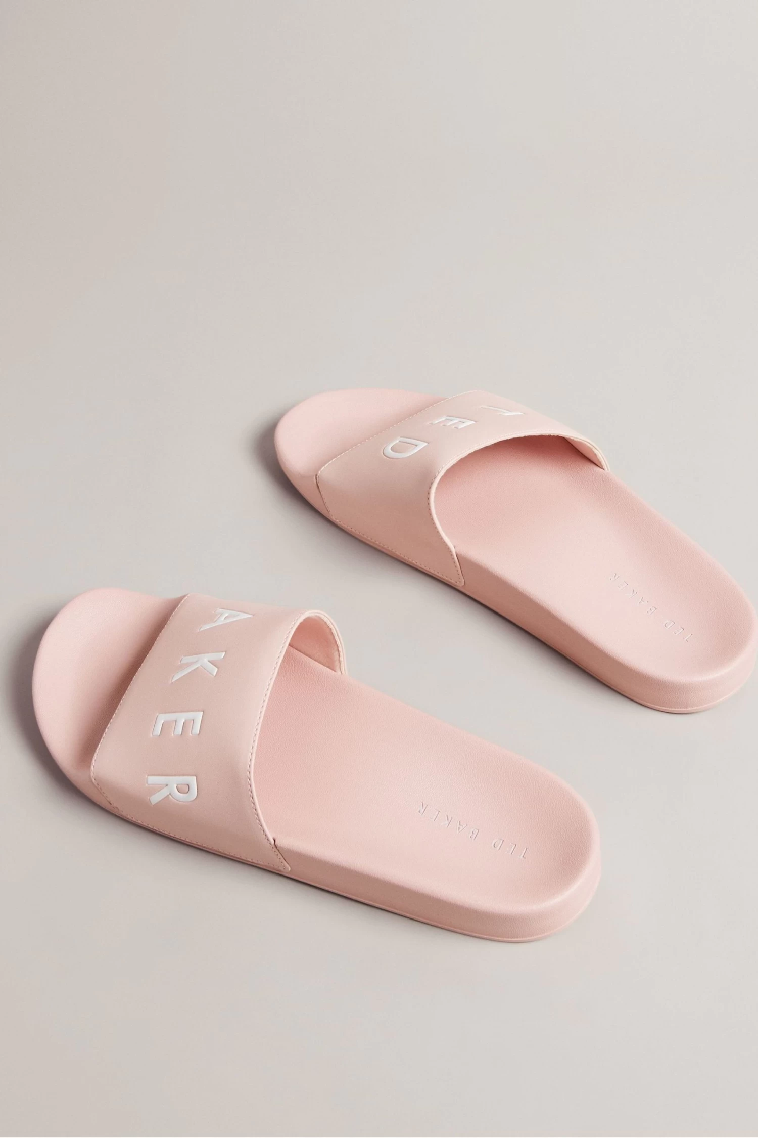 Ted Baker Pink Ased Embossed Branded Sliders - Image 2