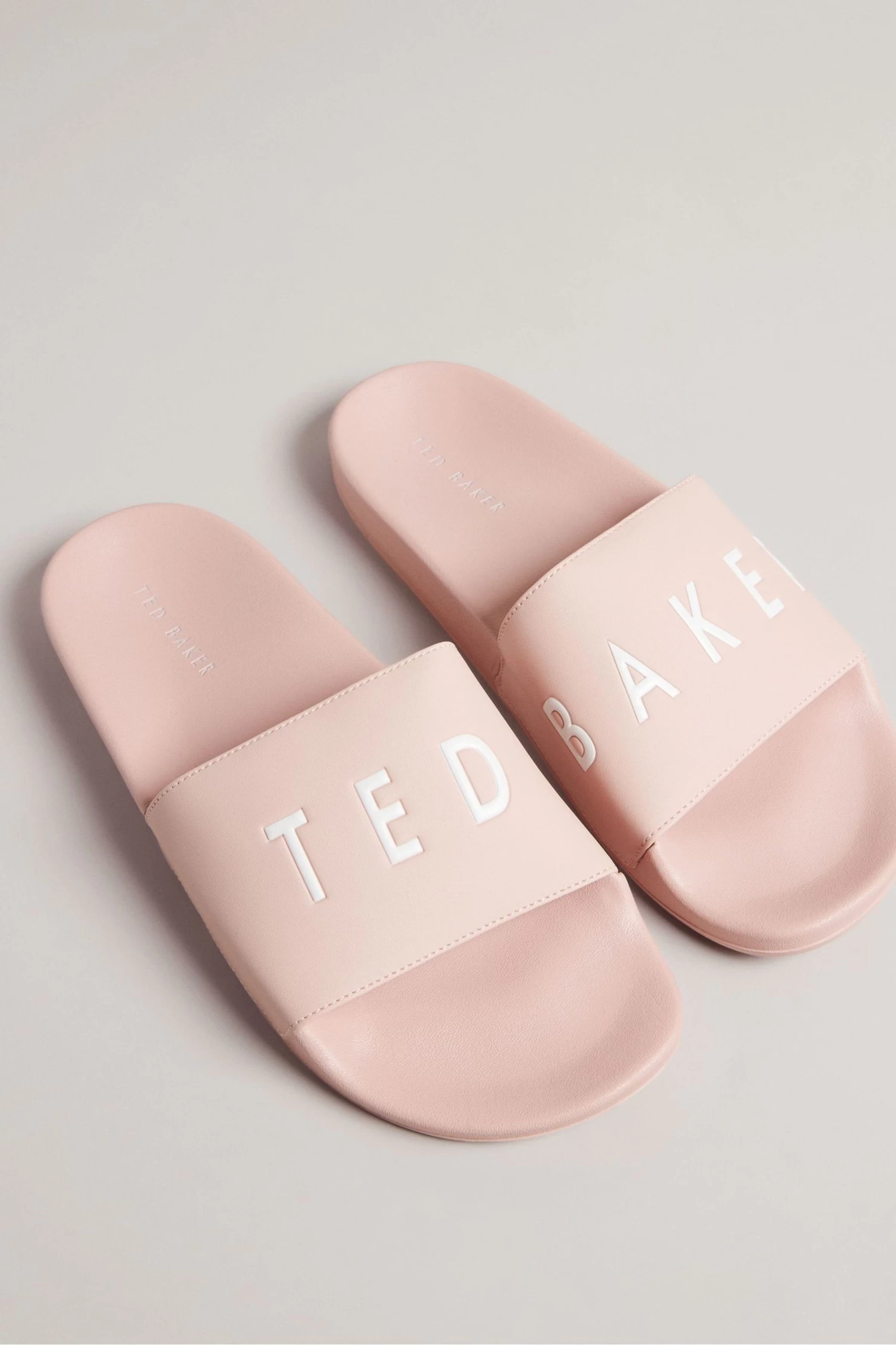 Ted Baker Pink Ased Embossed Branded Sliders - Image 3