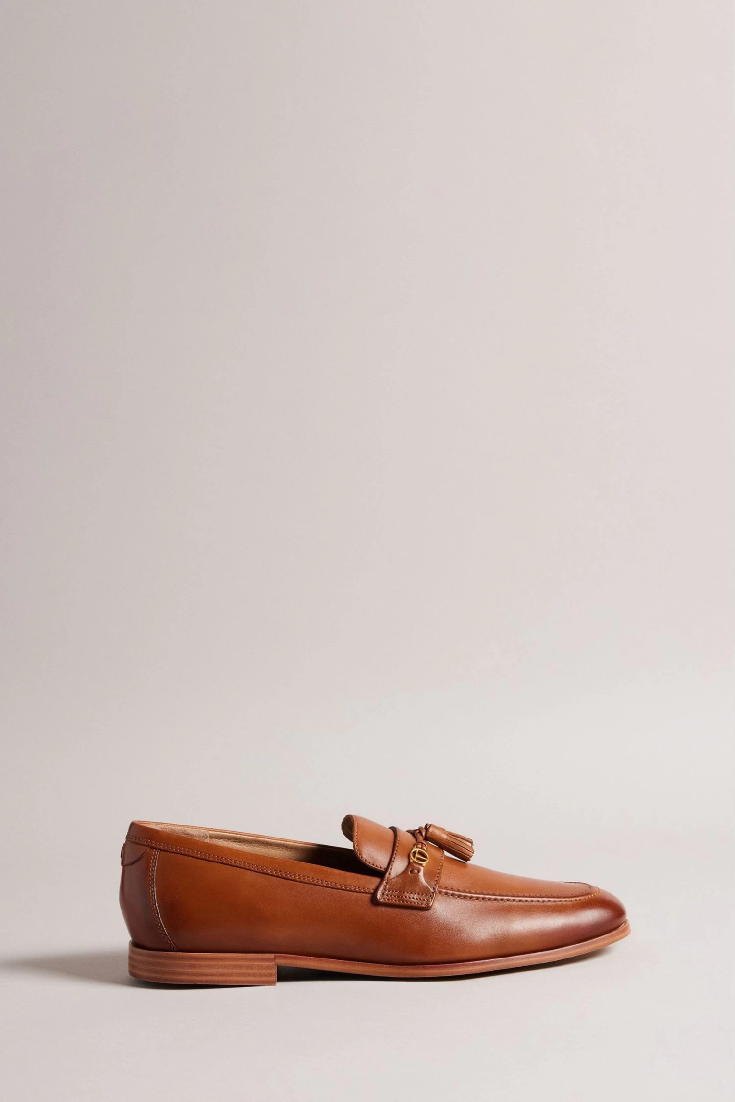 Ted Baker Natural Ainsly Leather Loafers With Hardware