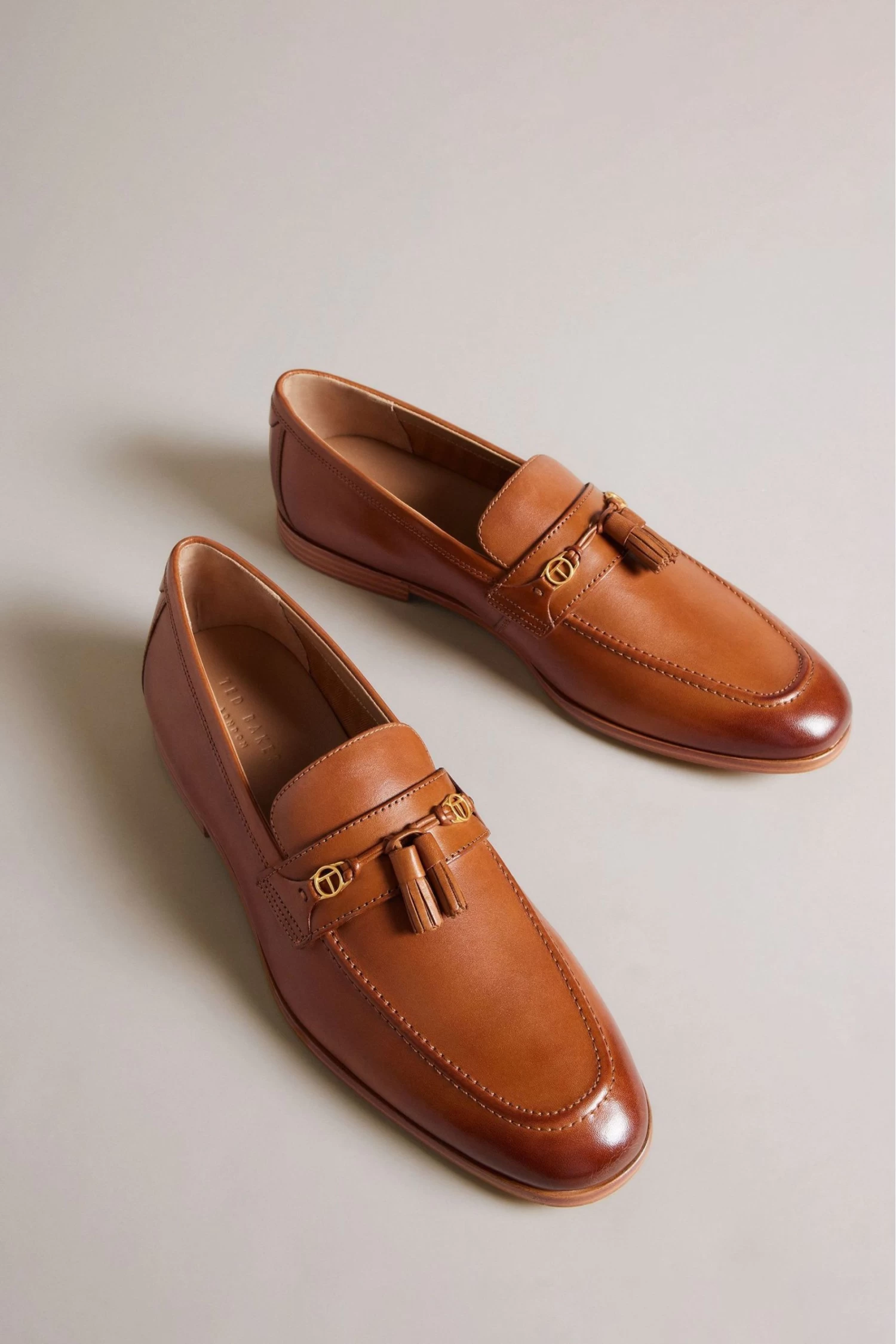 Ted Baker Natural Ainsly Leather Loafers With Hardware - Image 2