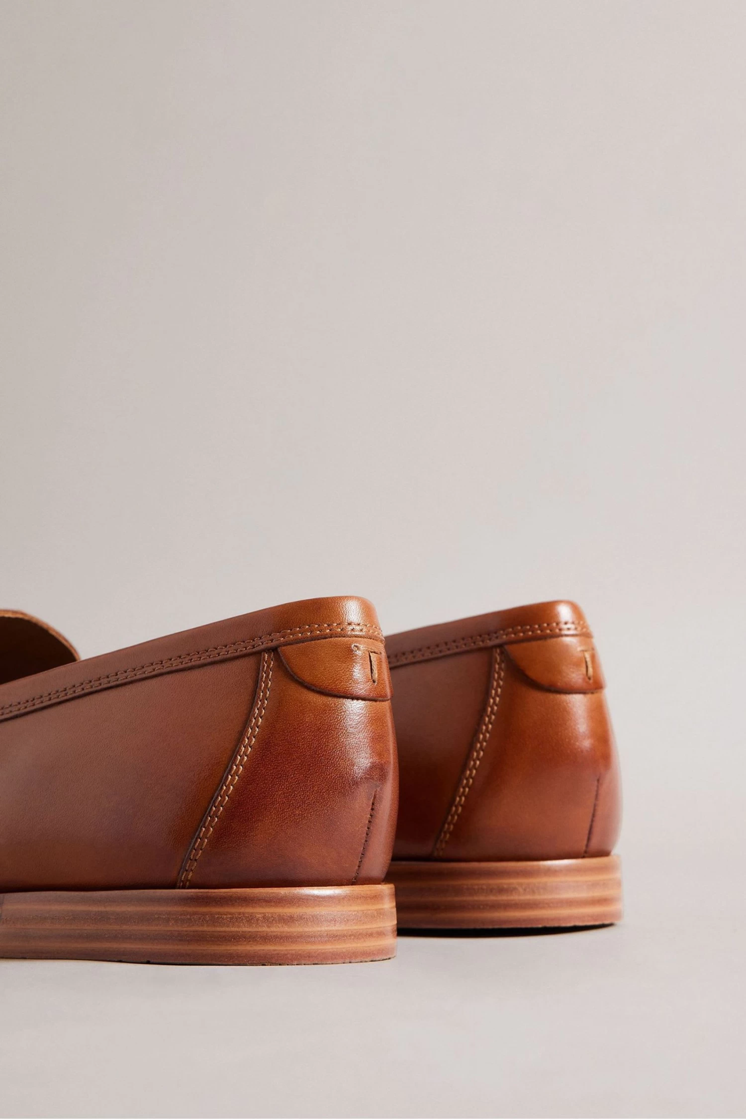 Ted Baker Natural Ainsly Leather Loafers With Hardware - Image 3