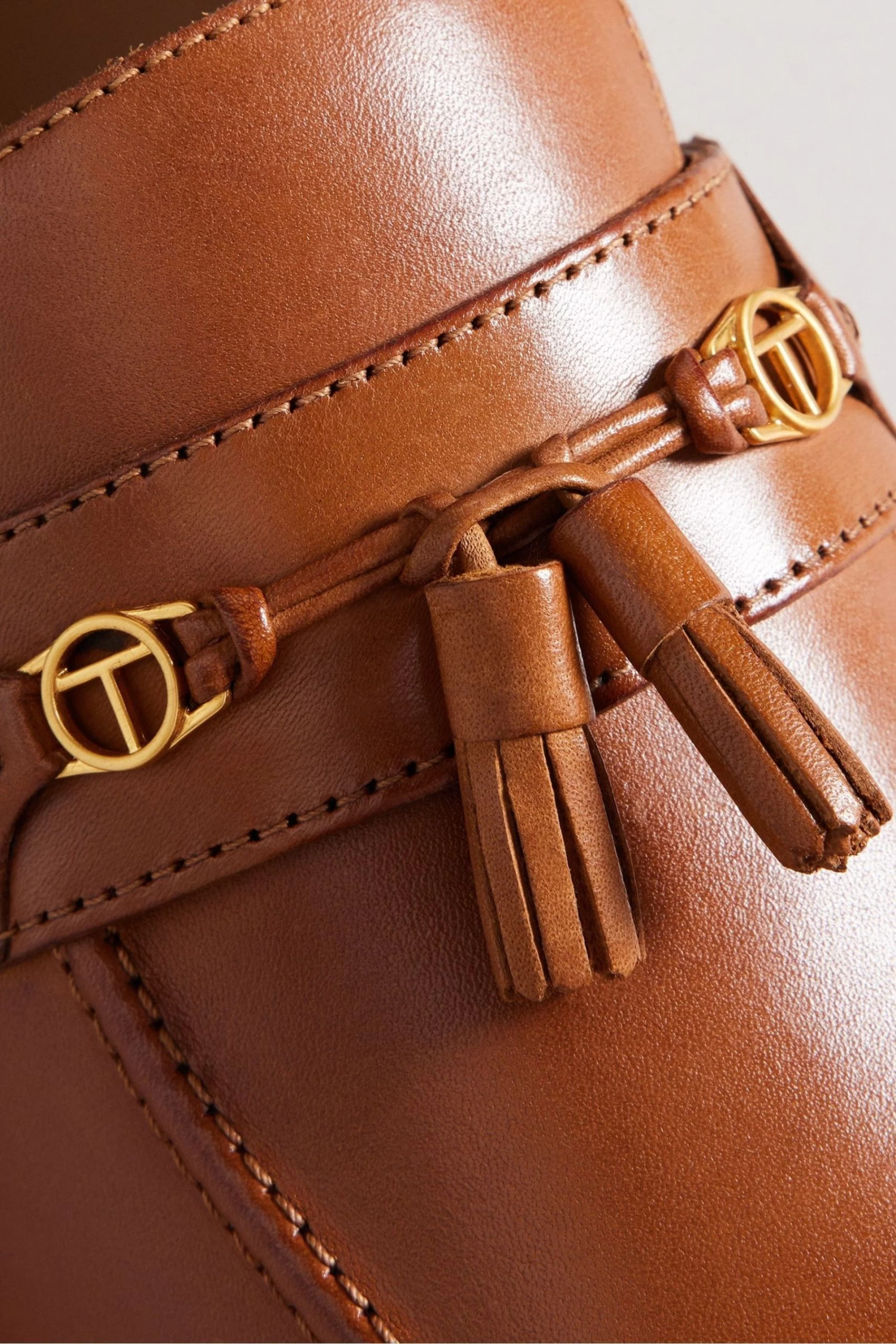 Ted Baker Natural Ainsly Leather Loafers With Hardware - Image 4