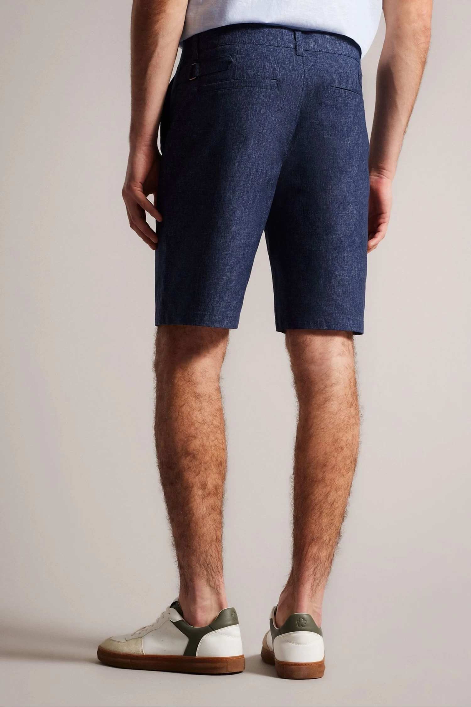 Ted Baker Navy Galera Semi-Plain Shorts - Image 2
