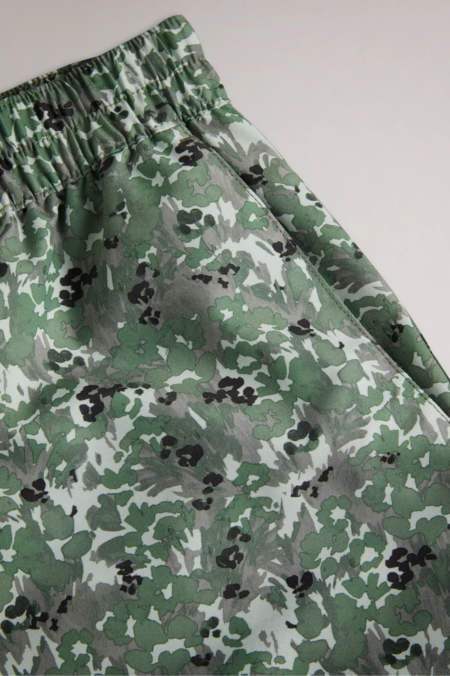 Ted Baker Khaki Green Kita Camo Floral Printed Swim Shorts - Image 4