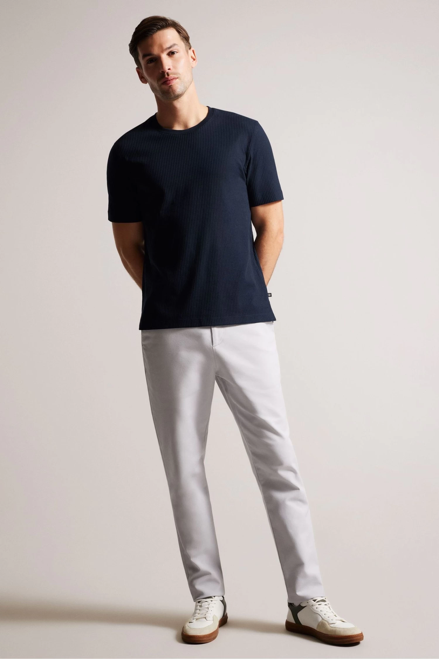 Ted Baker Blue Rakes Short Sleeved Regular Fit T-Shirt - Image 3