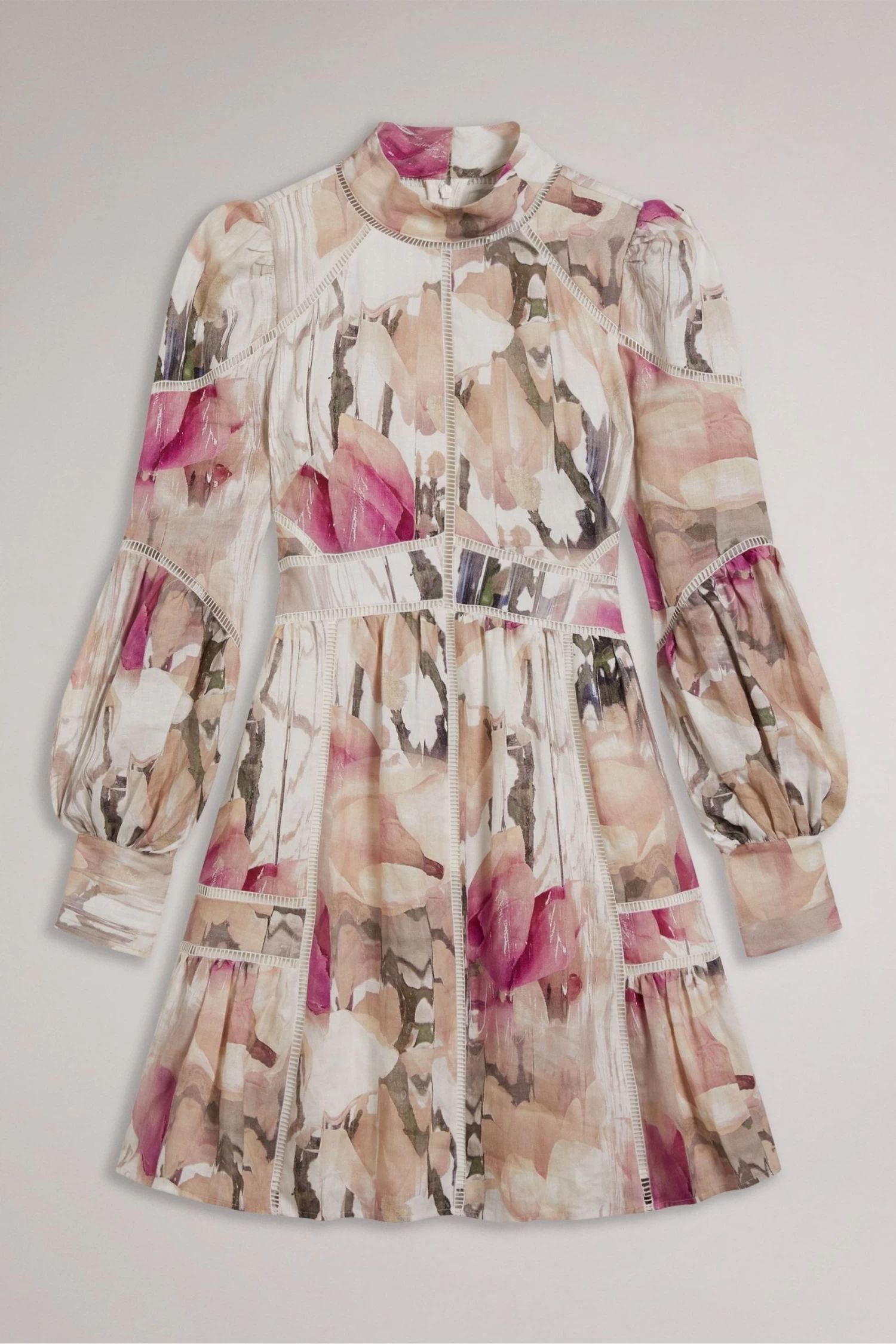 Ted Baker Fleurz Nude Linen Mini Dress - Image 4