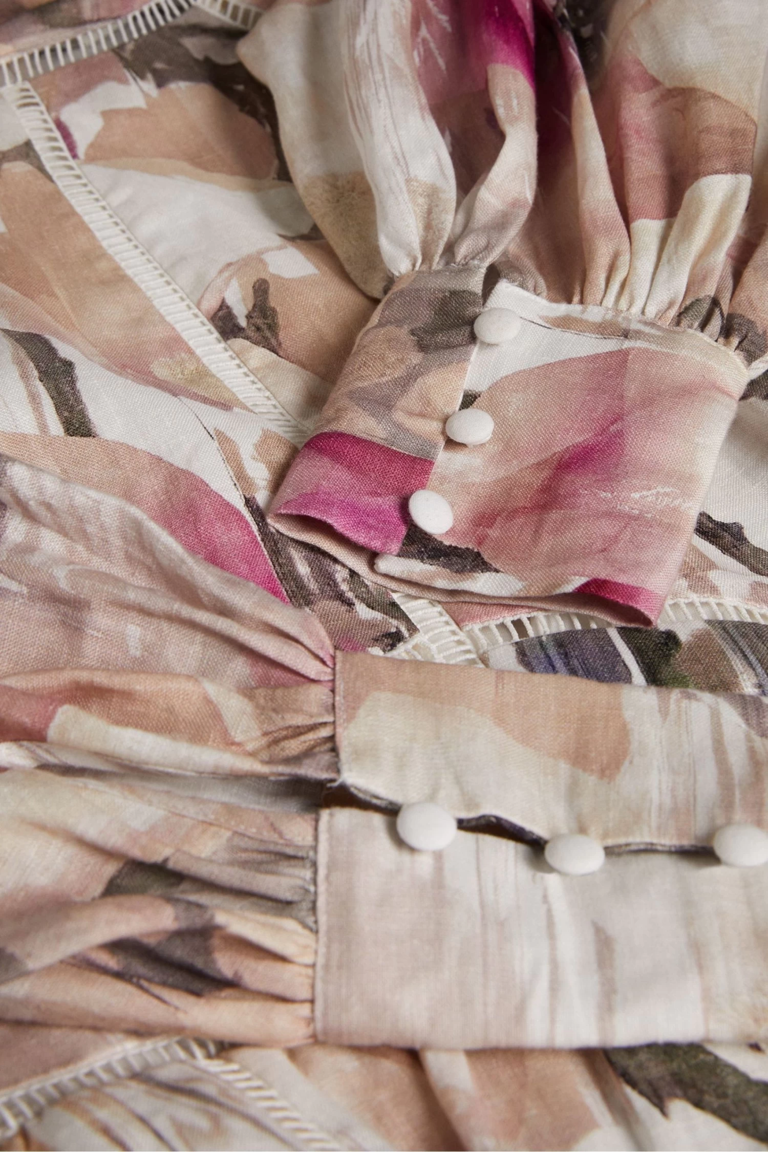 Ted Baker Fleurz Nude Linen Mini Dress - Image 5