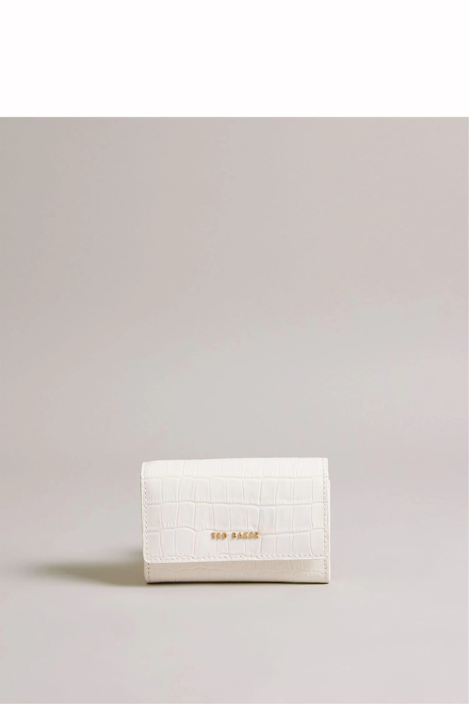 Ted Baker Cream Sten Imitation Croc Small Purse