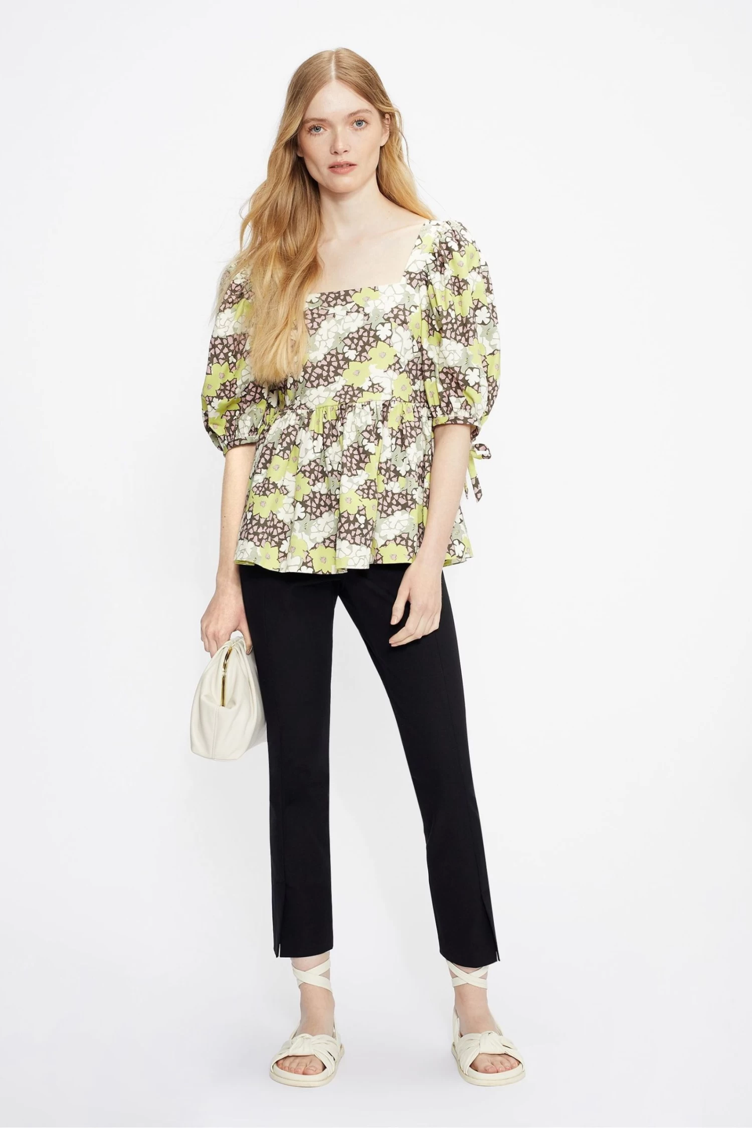 Ted Baker Black Ozete Split Front Detail Trousers