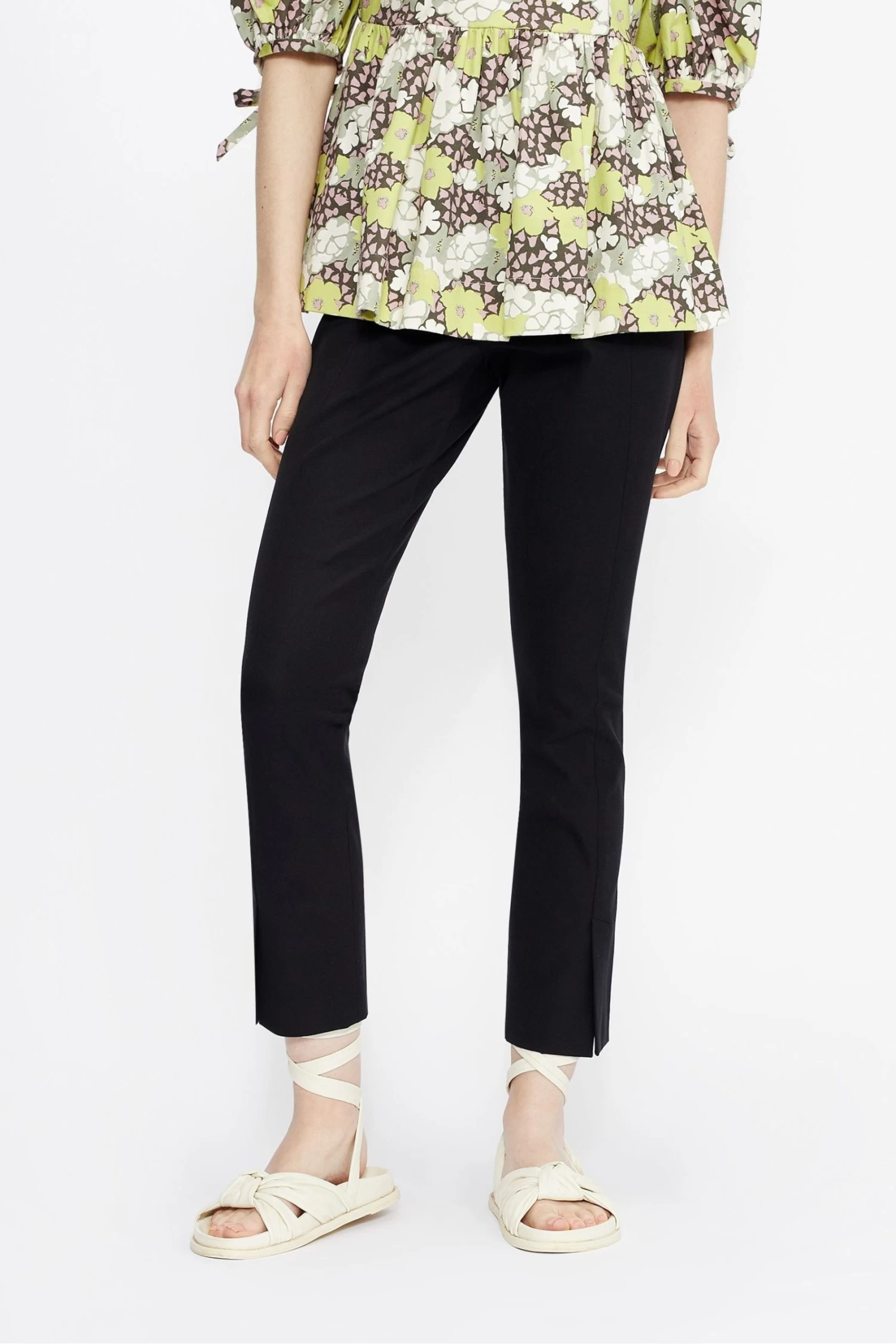 Ted Baker Black Ozete Split Front Detail Trousers - Image 6
