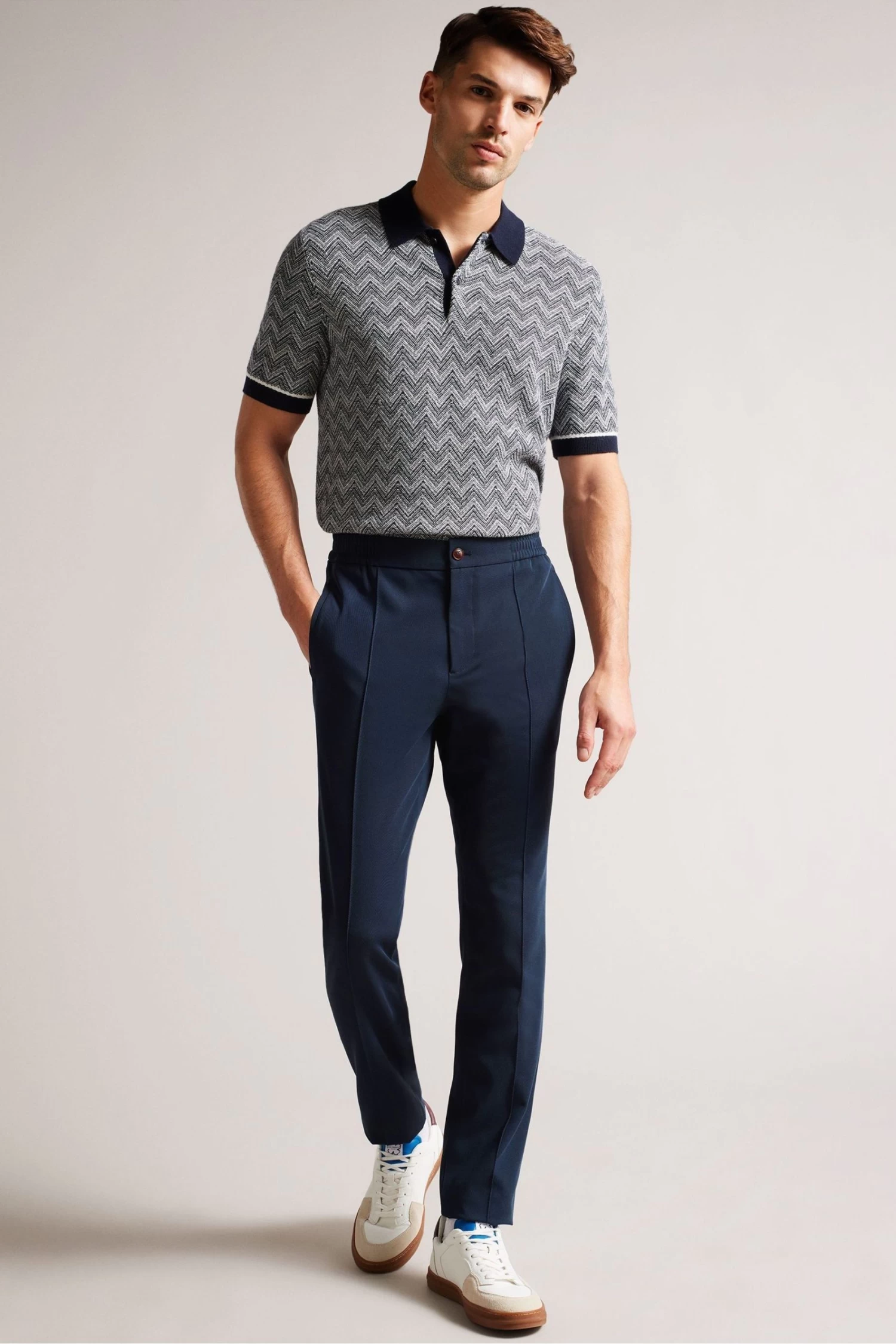 Ted Baker Blue Rodny Irvine Slim Fit Trousers - Image 3