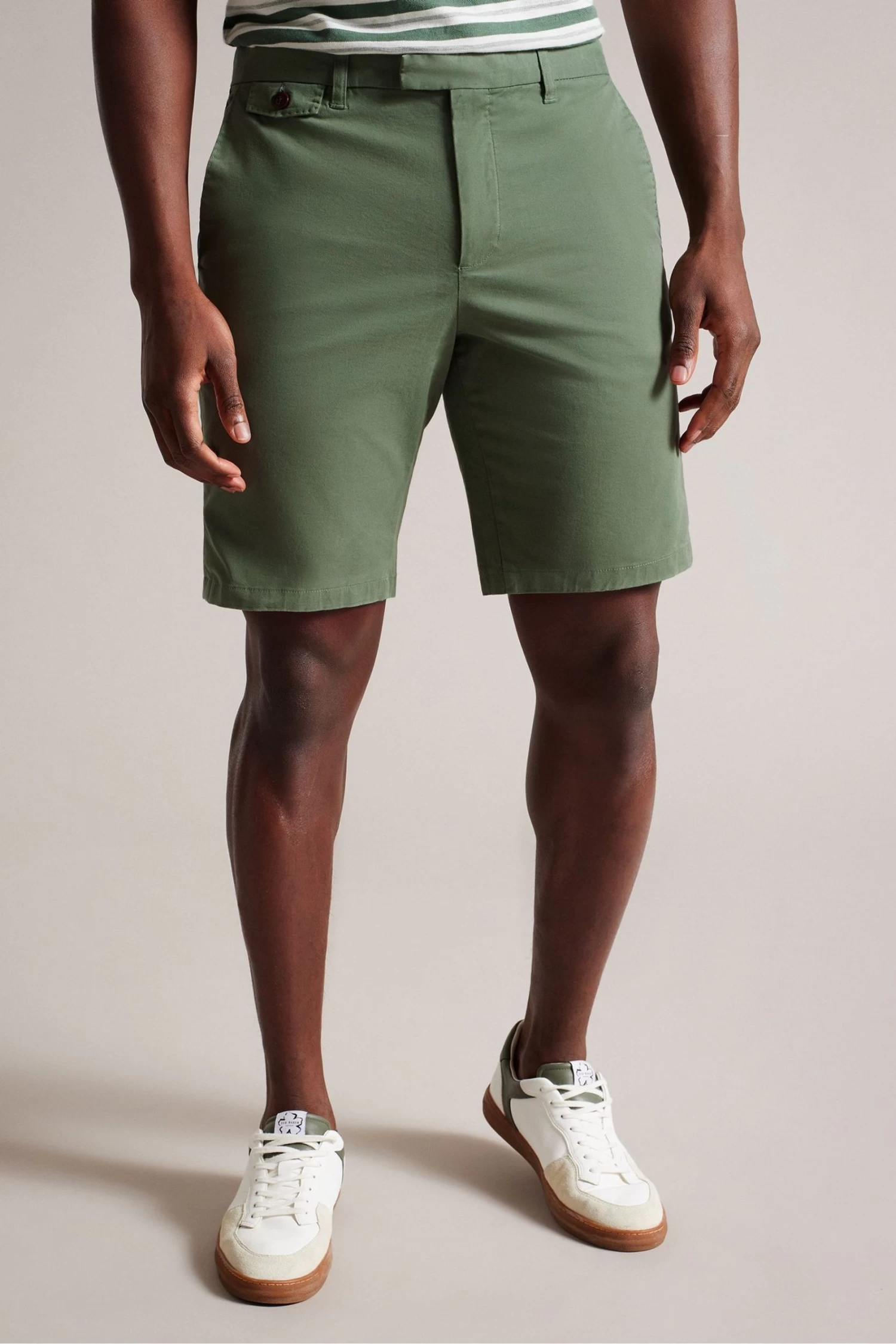 Ted Baker Green Ashfrd Olive Chino Shorts