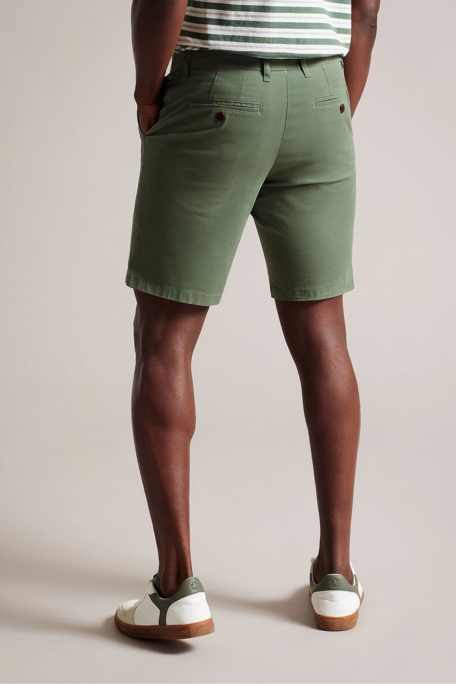 Ted Baker Green Ashfrd Olive Chino Shorts - Image 2