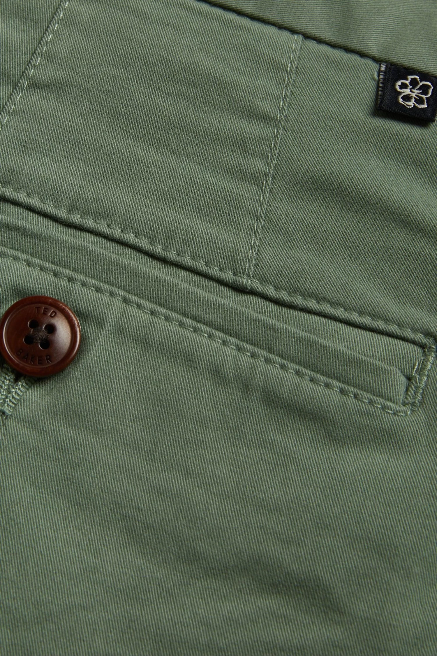 Ted Baker Green Ashfrd Olive Chino Shorts - Image 4