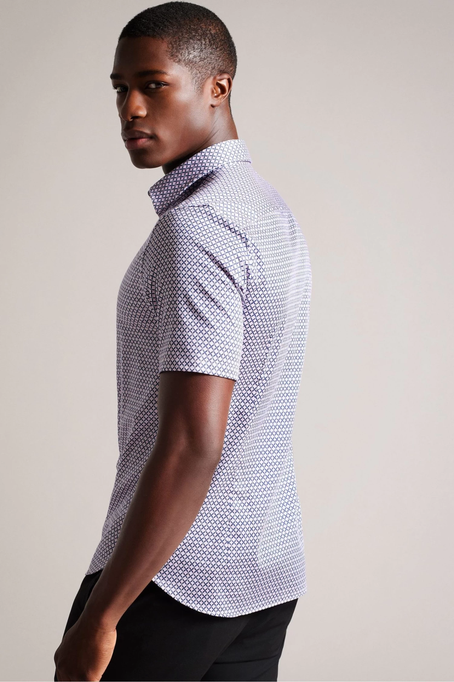 Ted Baker Strisho Short Sleeve Geo Print Shirt - Image 2