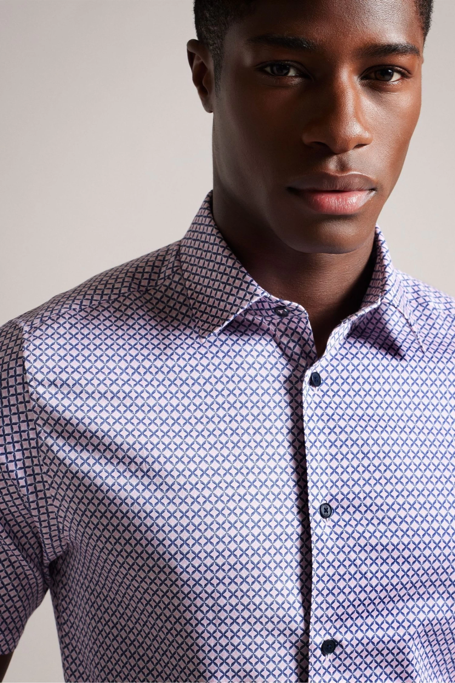 Ted Baker Strisho Short Sleeve Geo Print Shirt - Image 4