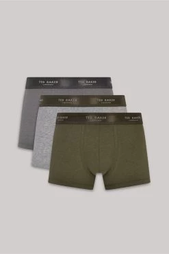 Ted Baker Natural Cotton Fashion Trunks 3 Pack