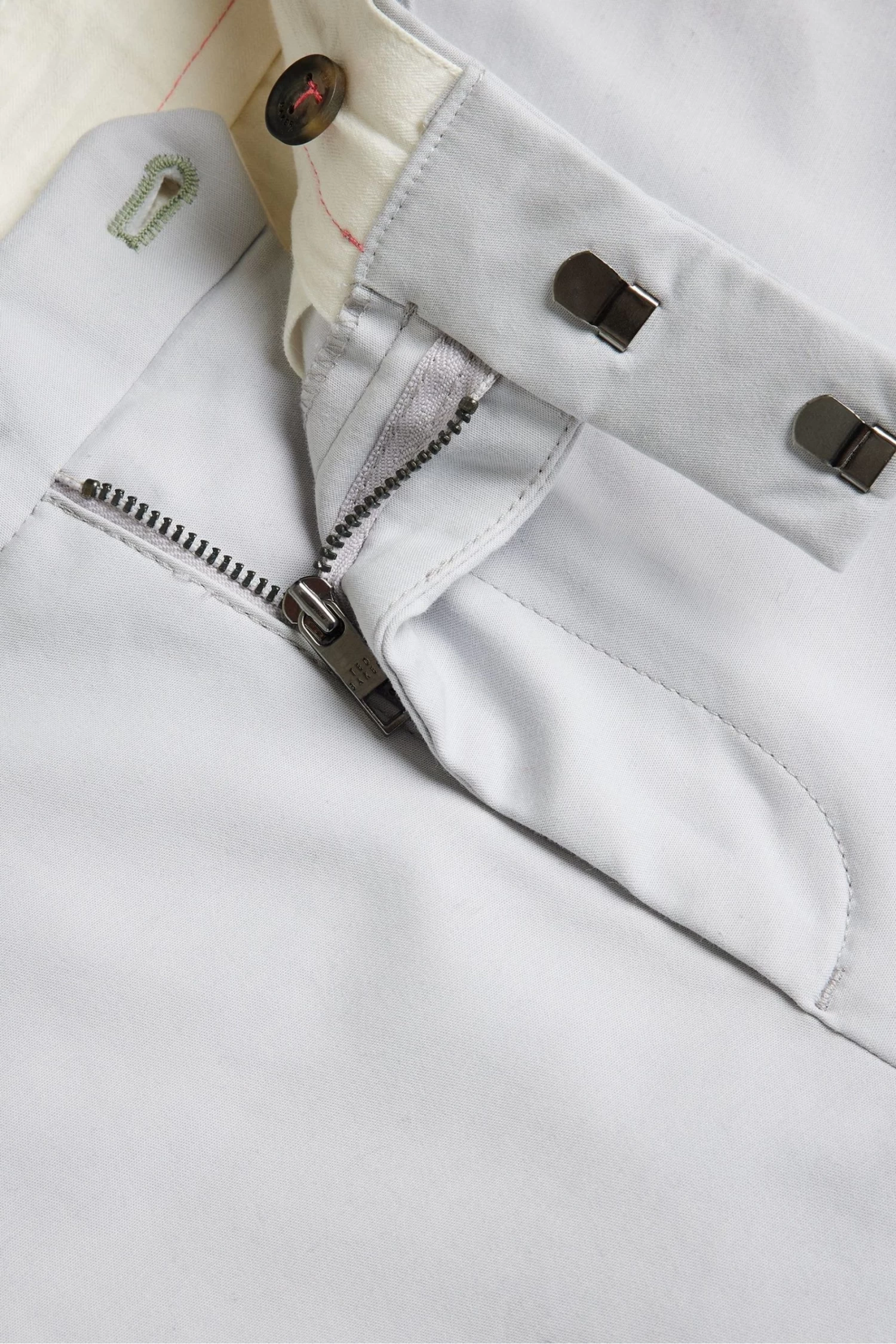 Ted Baker Grey Lenard Slim Fit Smart Cotton Stretch Chinos - Image 4