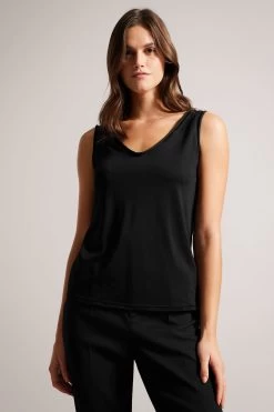 Ted Baker Shavon Black V-Front Vest