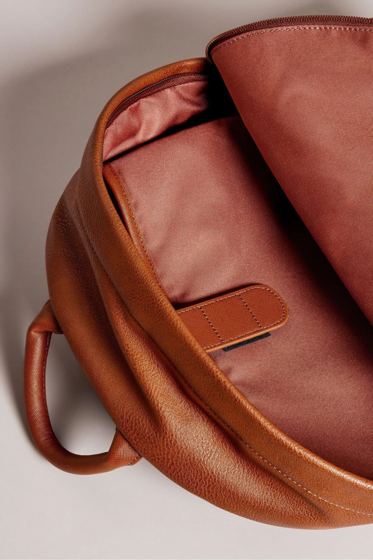 Ted Baker Esentle Tan Striped Pu Brown Backpack - Image 3