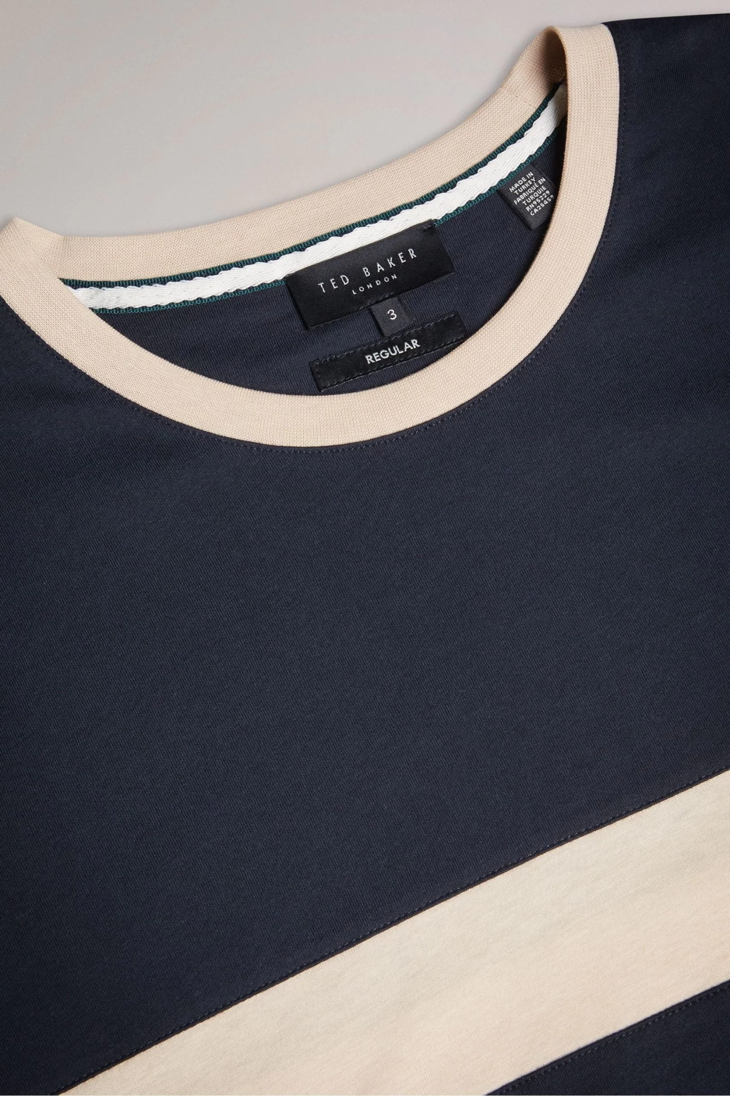 Ted Baker Blue Trez Short Sleeved Regular Colour Block T-Shirt - Image 5