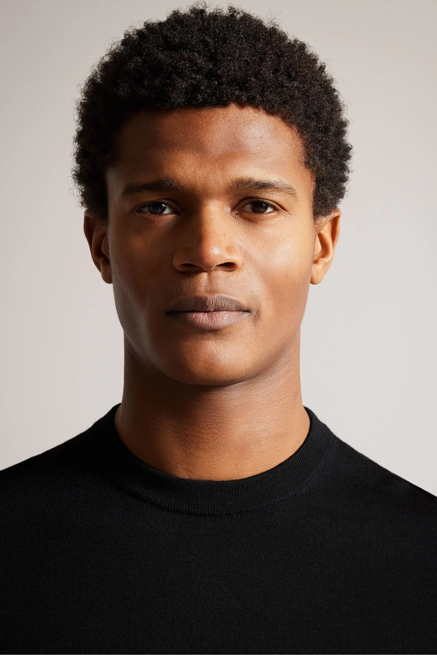 Ted Baker Senti Short Sleeved Knitted Plain Black T-Shirt - Image 4