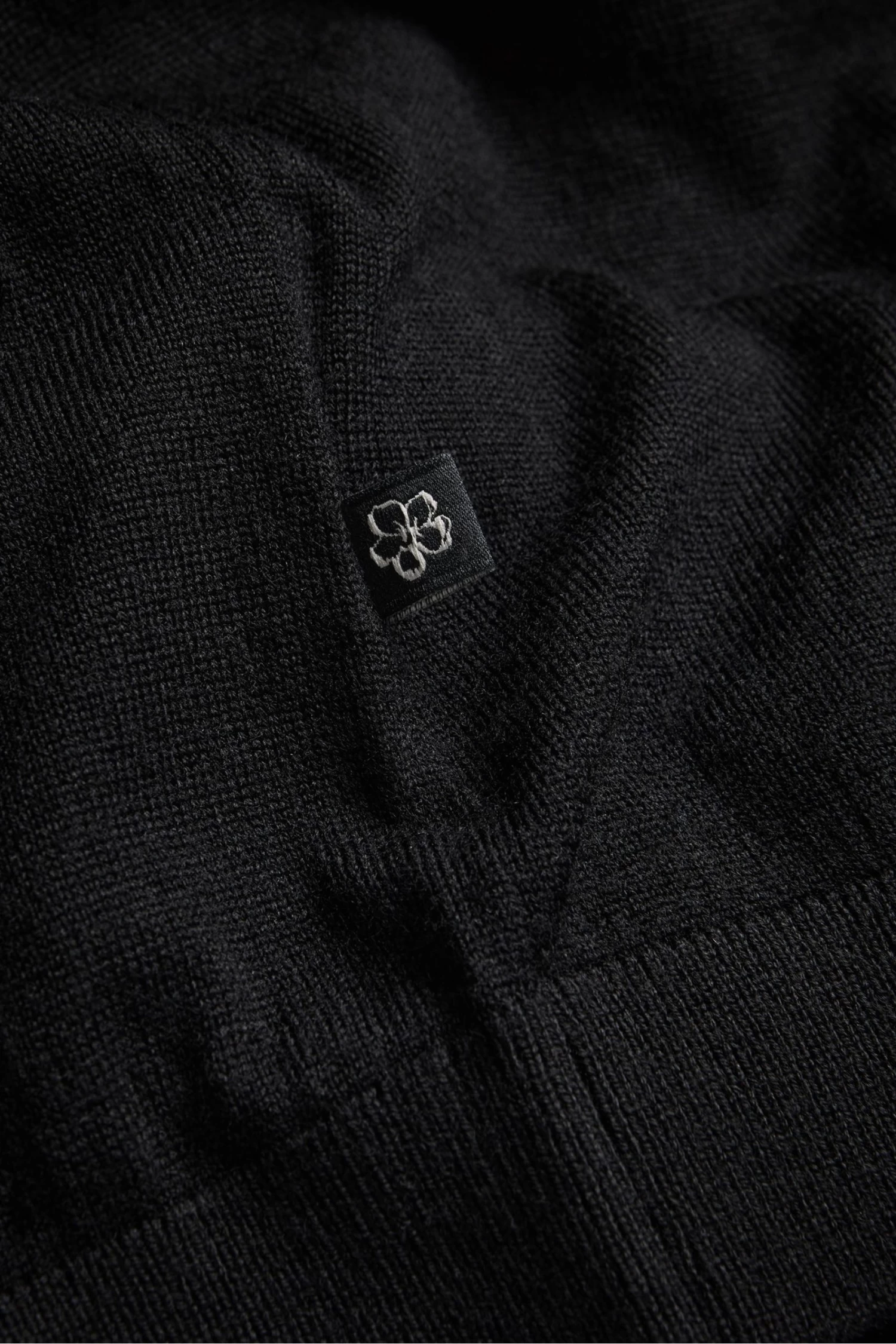 Ted Baker Senti Short Sleeved Knitted Plain Black T-Shirt - Image 5