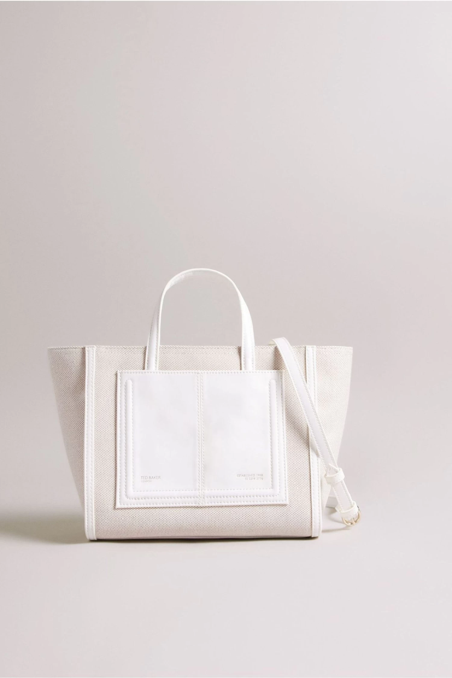 Ted Baker Aksanna Medium Canvas Tote White Bag