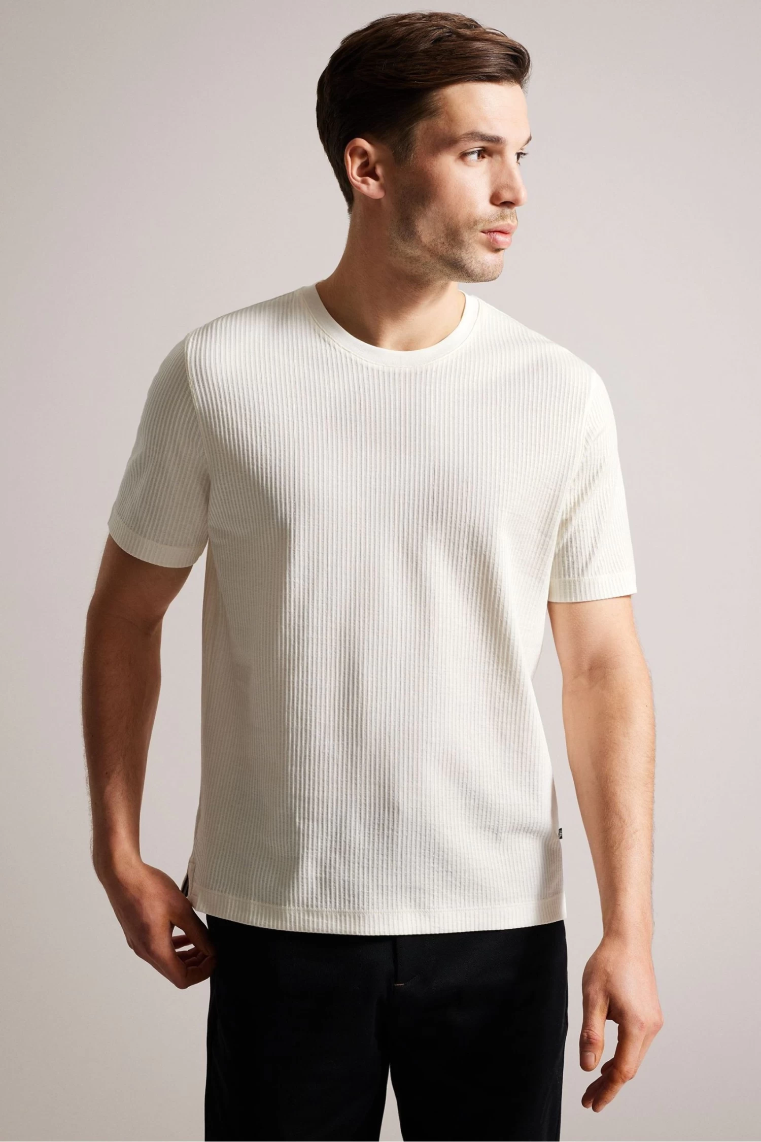 Ted Baker Rakes White Short Sleeve Regular Fit T-Shirt