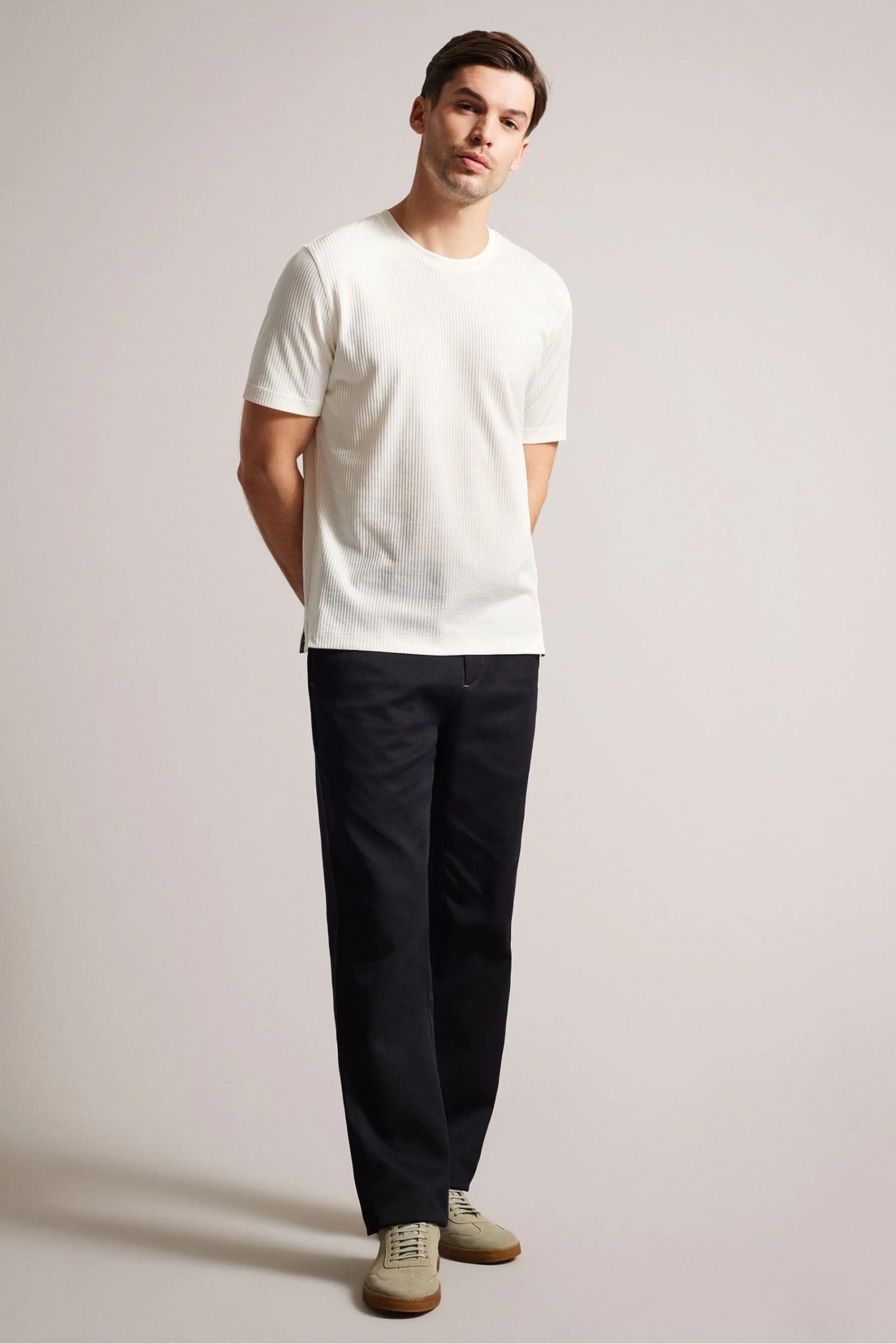 Ted Baker Rakes White Short Sleeve Regular Fit T-Shirt - Image 3