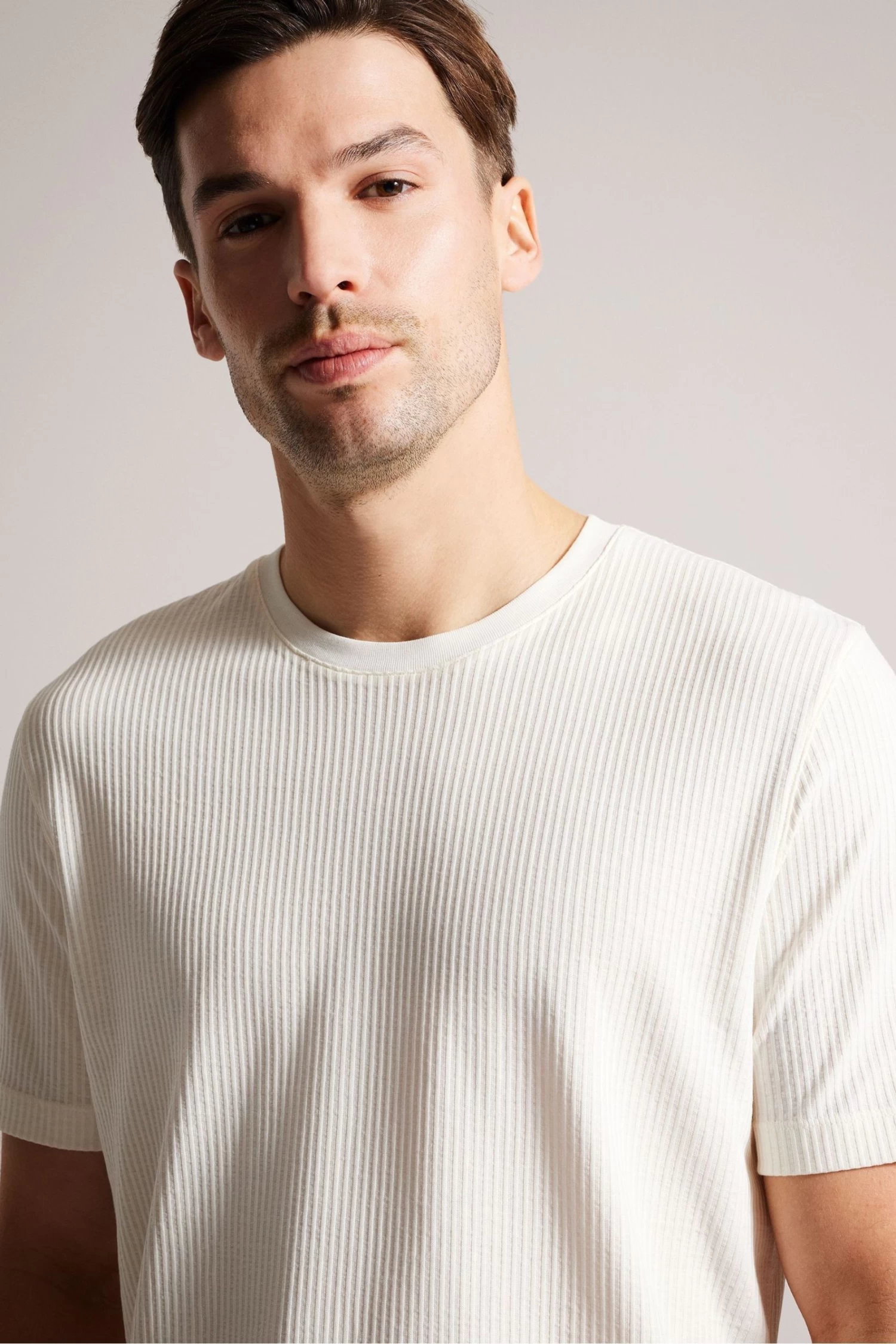 Ted Baker Rakes White Short Sleeve Regular Fit T-Shirt - Image 4