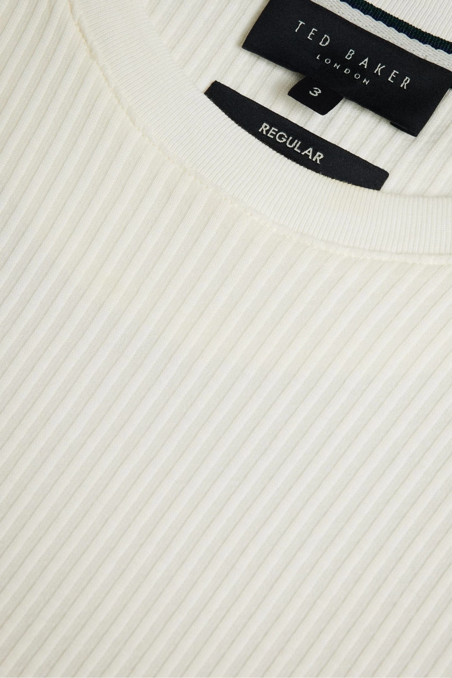 Ted Baker Rakes White Short Sleeve Regular Fit T-Shirt - Image 5