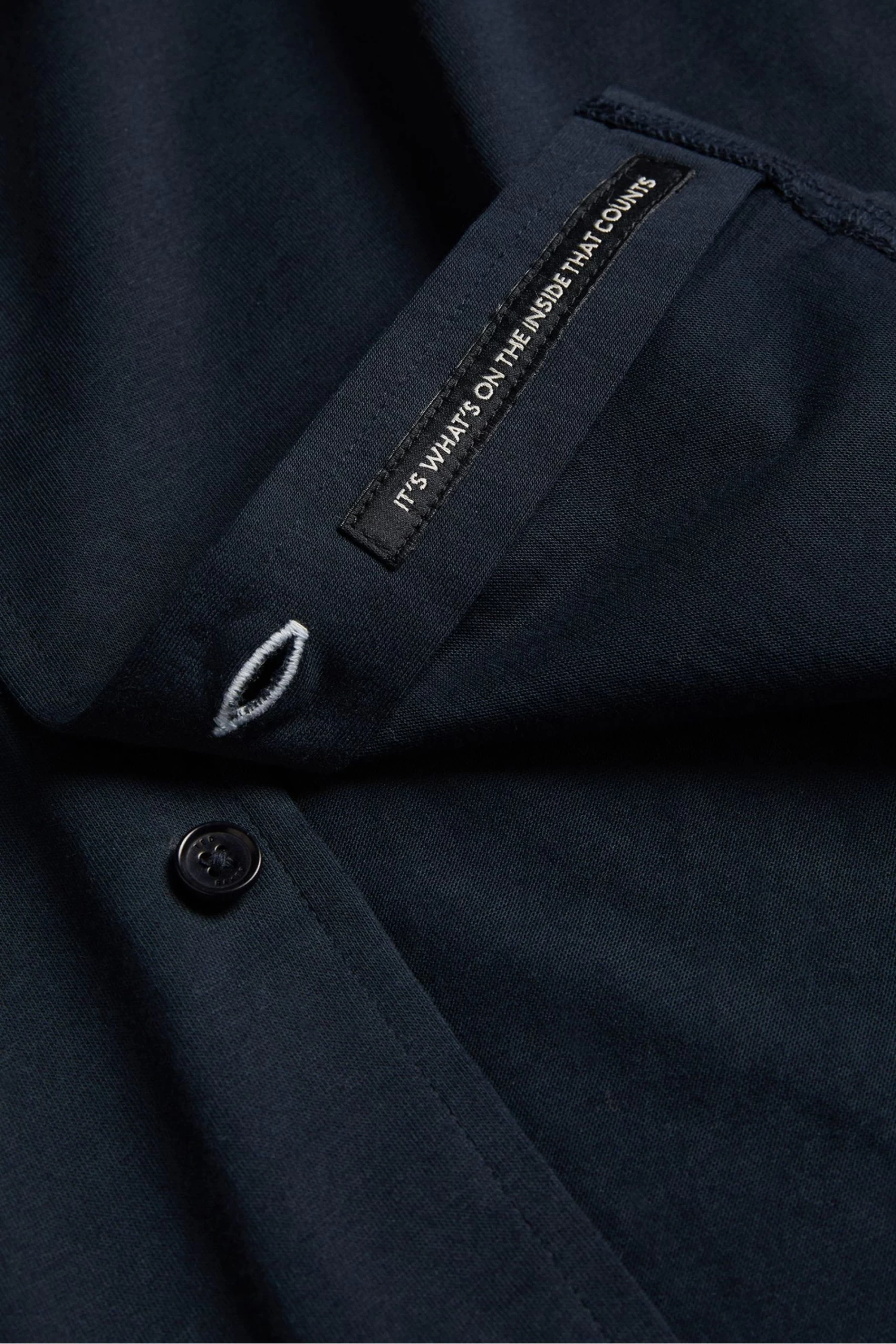 Ted Baker Navy Blue Marros Long Sleeve Jersey Shirt - Image 5