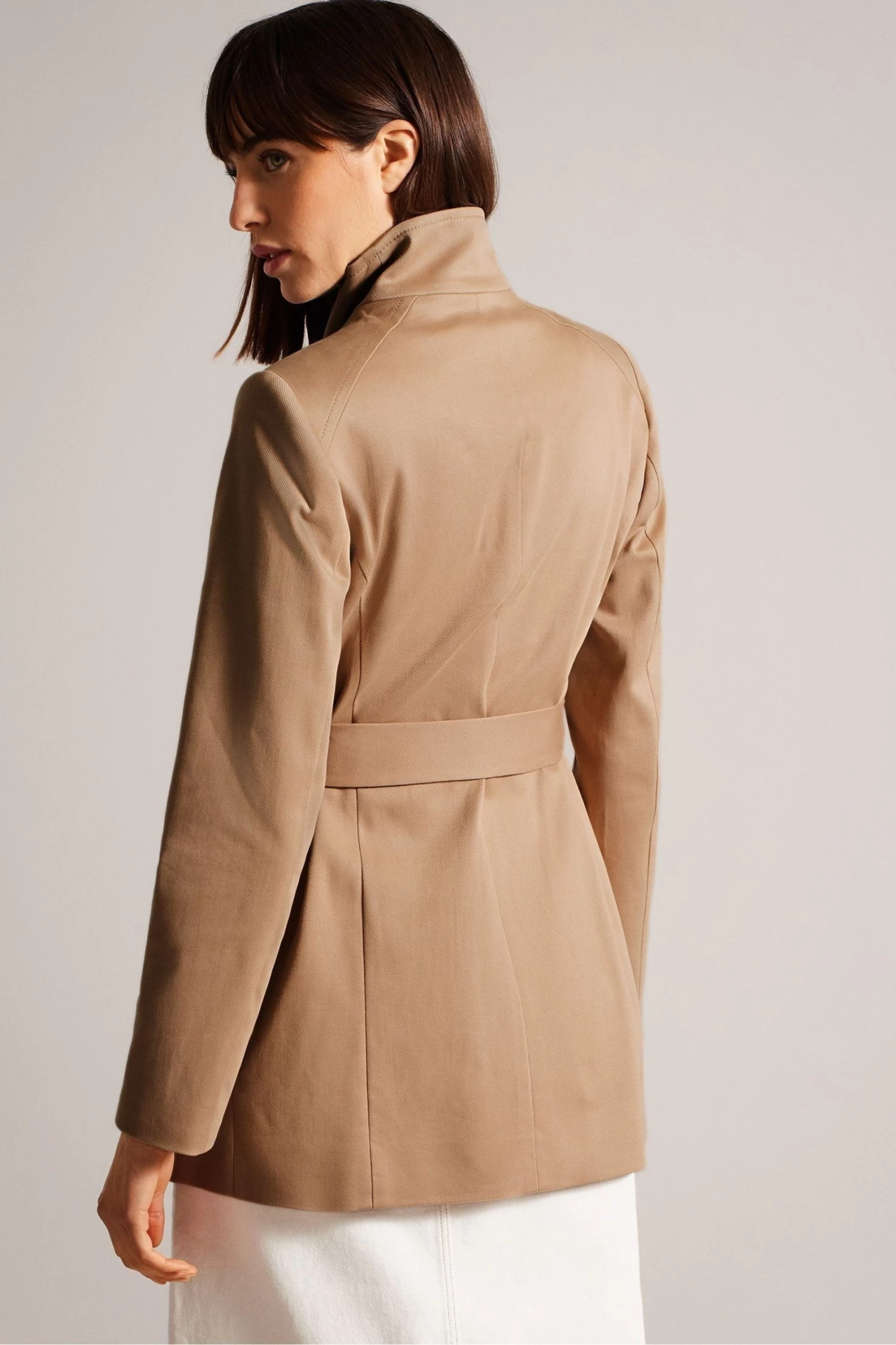 Ted Baker Rosiaas Brown Hip Length Wrap Trench Coat - Image 2